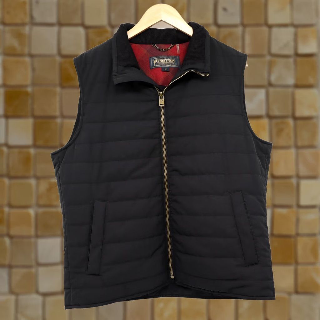 Pendleton Pendleton Men’s Vest Full Zip Wool Blend Sz L Vintage Black Size US L / EU 52-54 / 3 - 1 Thumbnail