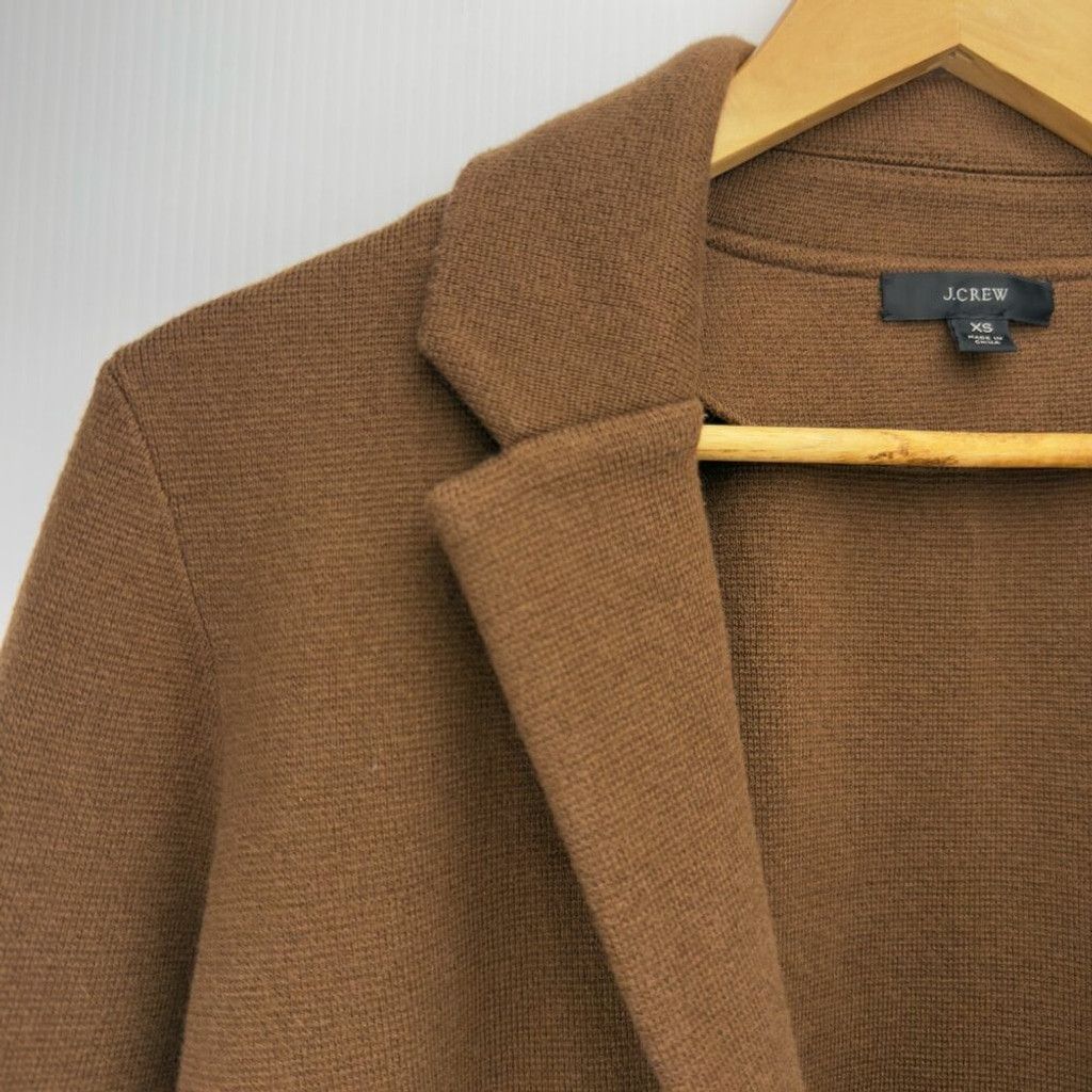J.Crew J. CREW Cecile Heritage Merino Knit Brown Sweater Blazer XS Size XS / US 0-2 / IT 36-38 - 5 Thumbnail