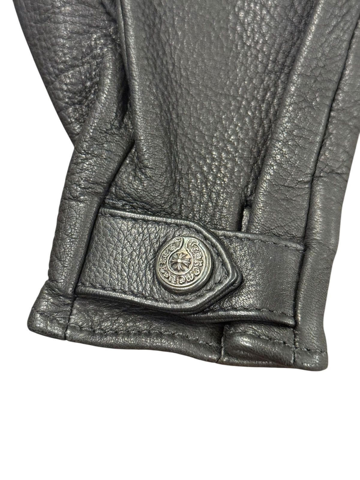 Chrome Hearts Horseshoe Button Leather Gloves Size ONE SIZE - 5 Thumbnail
