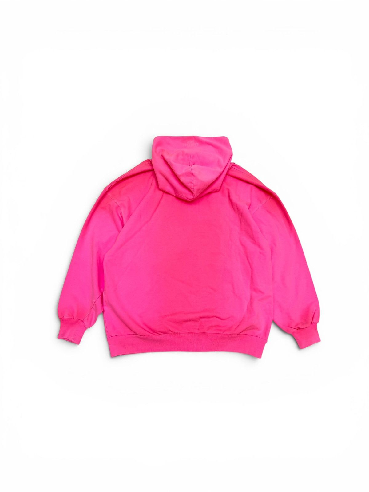 Balenciaga Balenciaga Paris Fluo Pink Worn Out Effect Zip Up Hoodie Size US XS / EU 42 / 0 - 2 Thumbnail