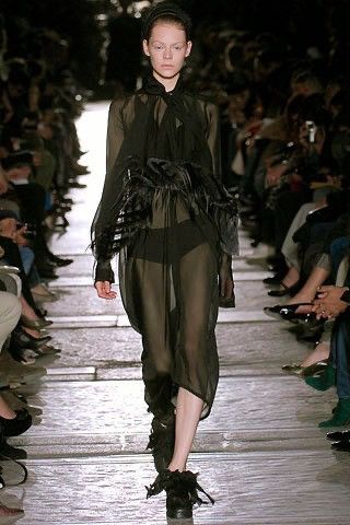 Rick Owens Rick Owens WISHBONE SS07 Black Leather Ribbon Heels Size US 10 / IT 40 - 10 Thumbnail
