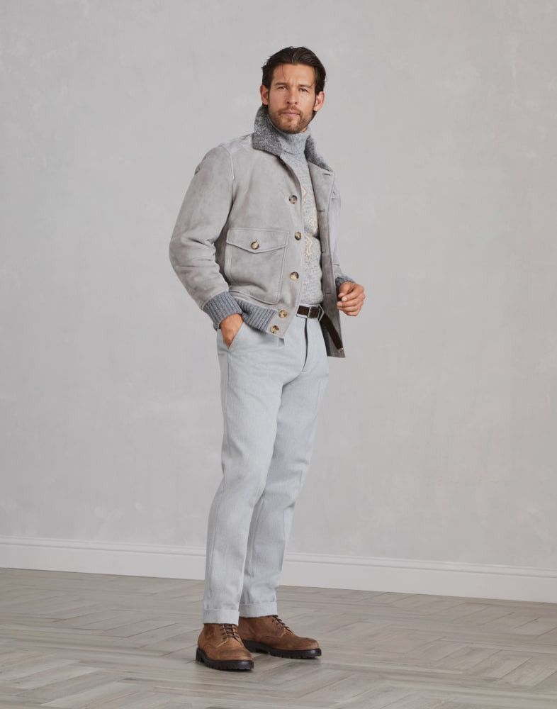 Brunello Cucinelli o1w1db10825 Fur Jacket in Gery Size US S / EU 44-46 / 1 - 4 Thumbnail