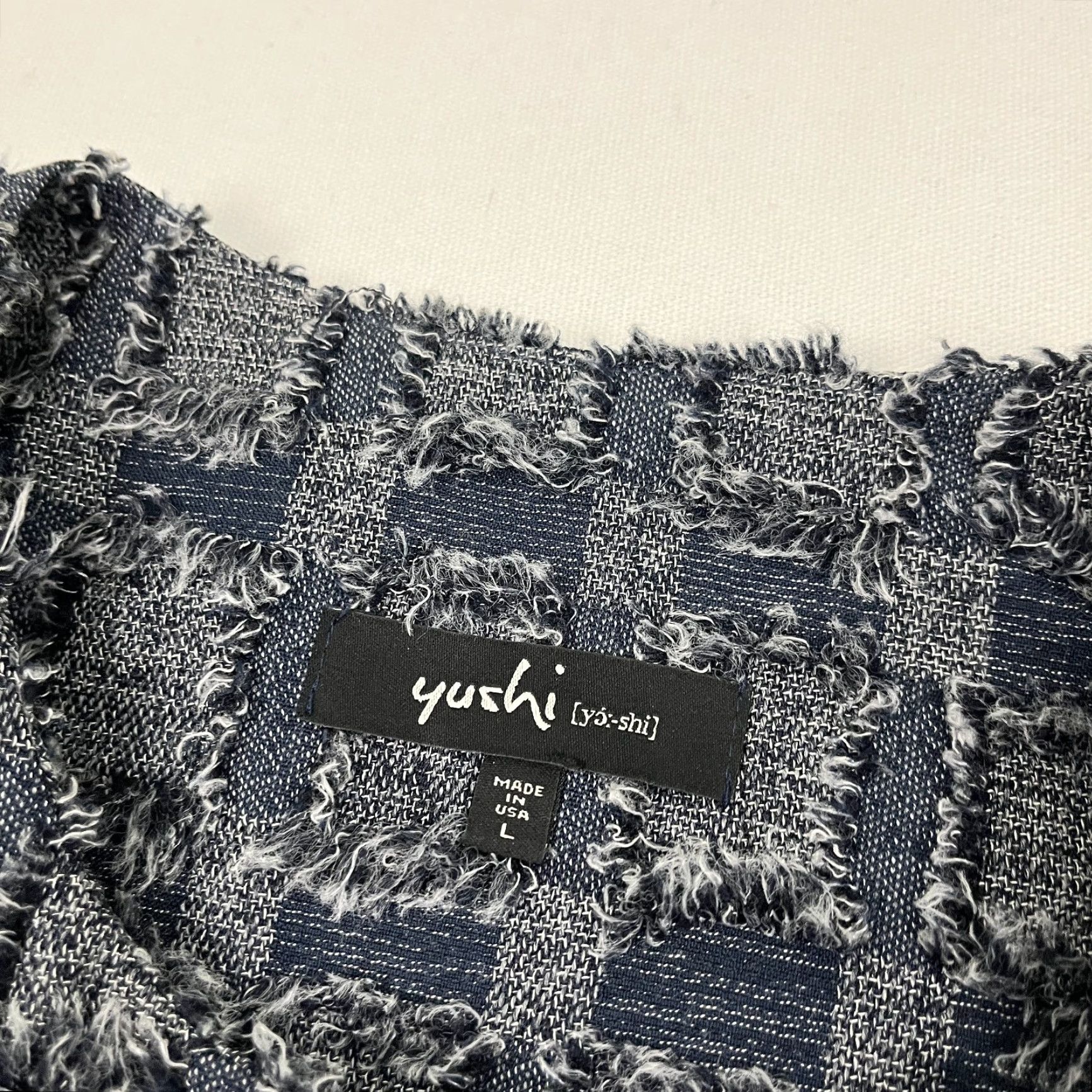 Vintage Yushi Jacket Womens Large Art to Wear Longline Lagenlook Textured Grid Button Jacket Size L / US 10 / IT 46 - 2 Thumbnail