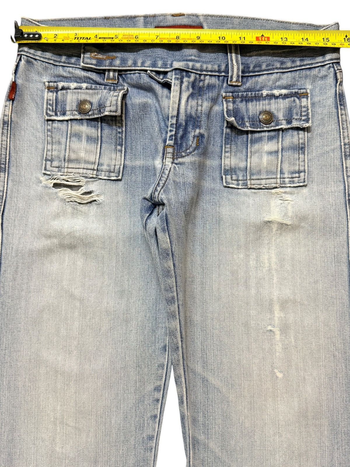 Hysteric Glamour Vintage Japanese Brand Bush Pants Light Wash Wide Leg Flare Size US 31 - 8 Thumbnail