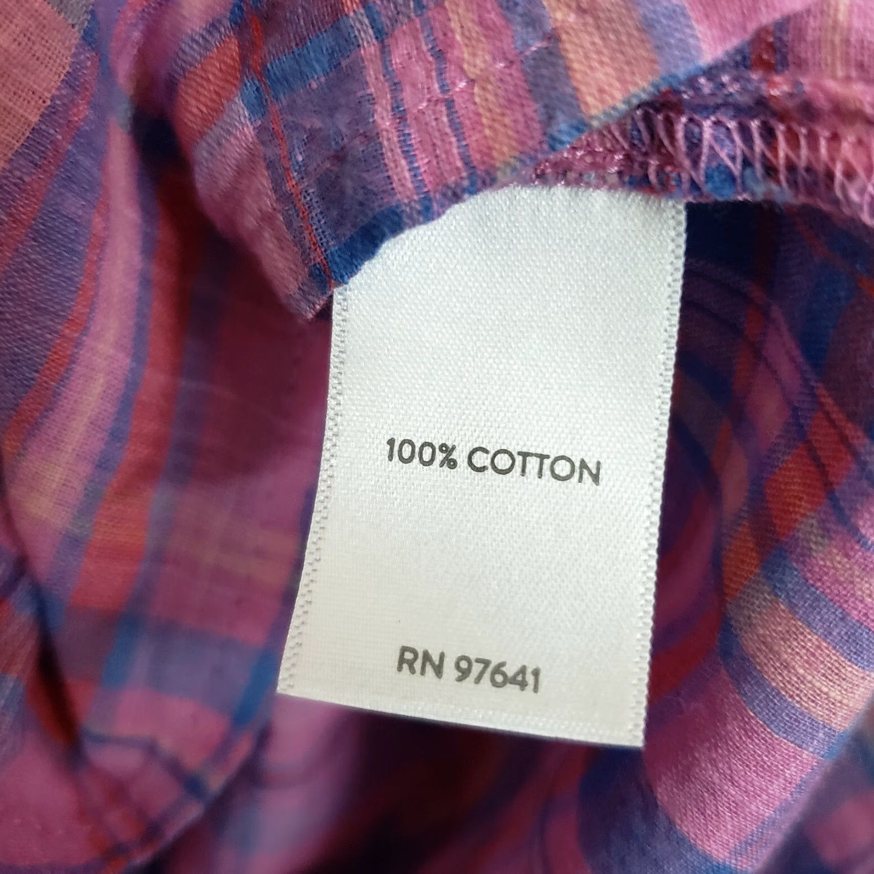 J. Jill J. Jill Womens Button-Up Shirt XS/PX Pink Blue Plaid Cotton Long Sleeve Shirt Womens XS PXS Pink Plaid Cotton Long Sleeve Size XS / US 0-2 / IT 36-38 - 6 Thumbnail