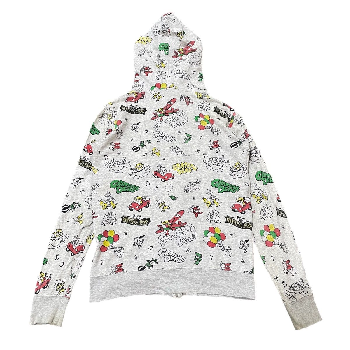 Band Tees Vintage Grateful Dead All-Over Print Hoodie S/M Dancing Bear Size M / US 6-8 / IT 42-44 - 4 Thumbnail