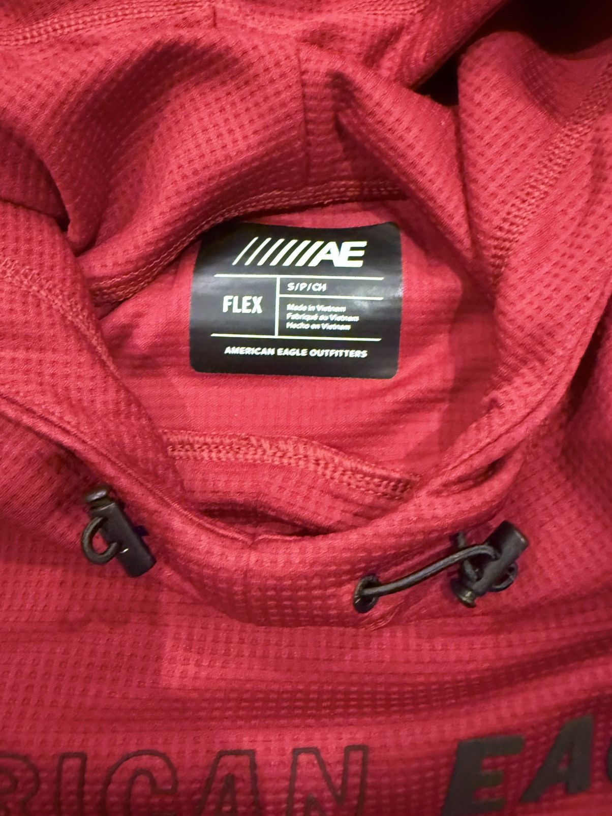 American Eagle Outfitters American Eagle Waffle Weave Raglan Sleeve Hoodie Sweatshirt Size US S / EU 44-46 / 1 - 4 Thumbnail