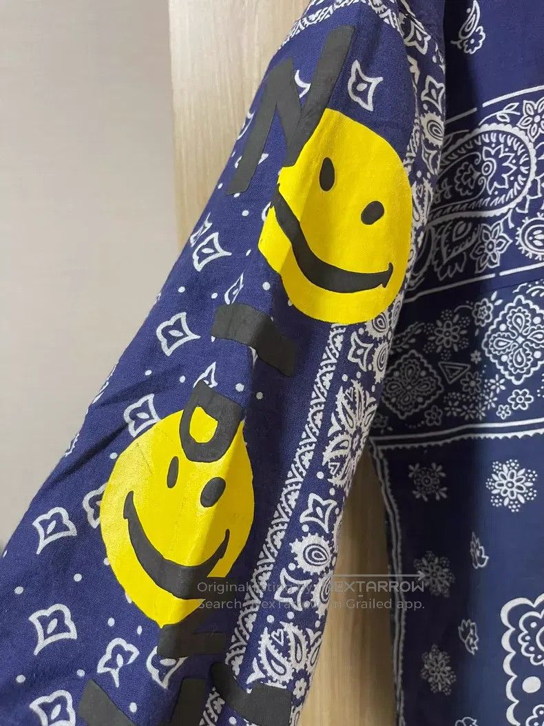 READYMADE Ready Made Smiling relief print blue vintage fabric cashme Size US L / EU 52-54 / 3 - 5 Thumbnail