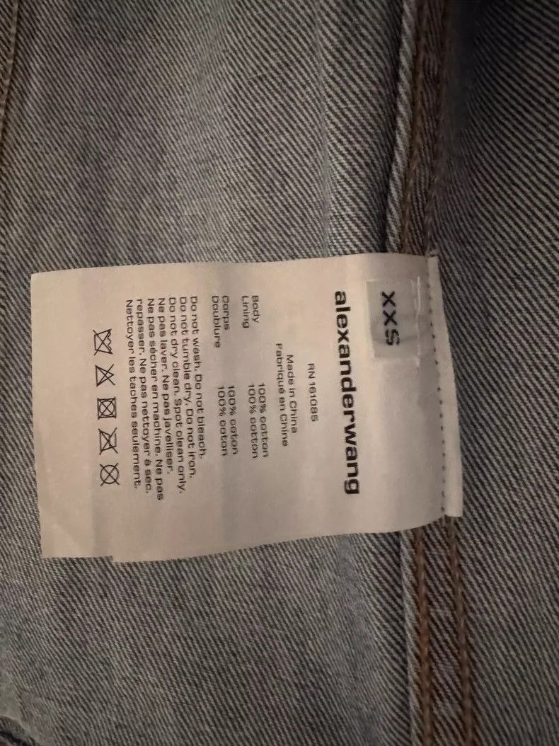 Alexander Wang Alexander Wang Oversized Denim Jacket- Size XXS / US 00 / IT 34 - 3 Thumbnail