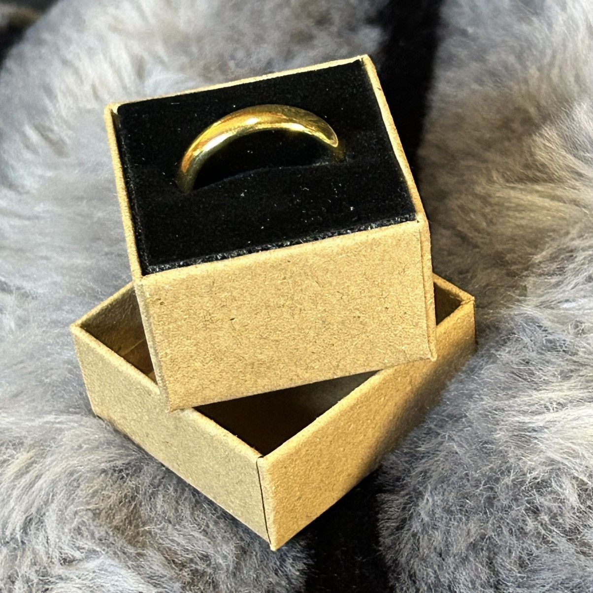 Jewelry Shiny 18kt gold plated 4mm stainless steel comfort ring 10 Size ONE SIZE - 3 Thumbnail