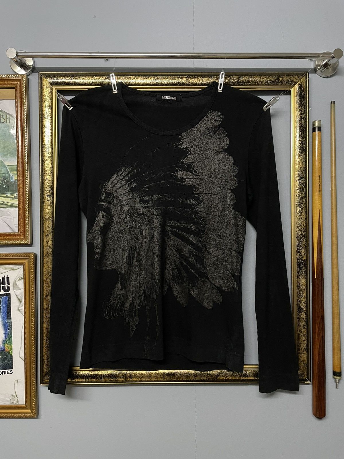 5351 POUR LES HOMMES Vintage 90s Japan 5351 Pour Les Hommes Indian Native Tshirt Size US S / EU 44-46 / 1 - 1 Thumbnail