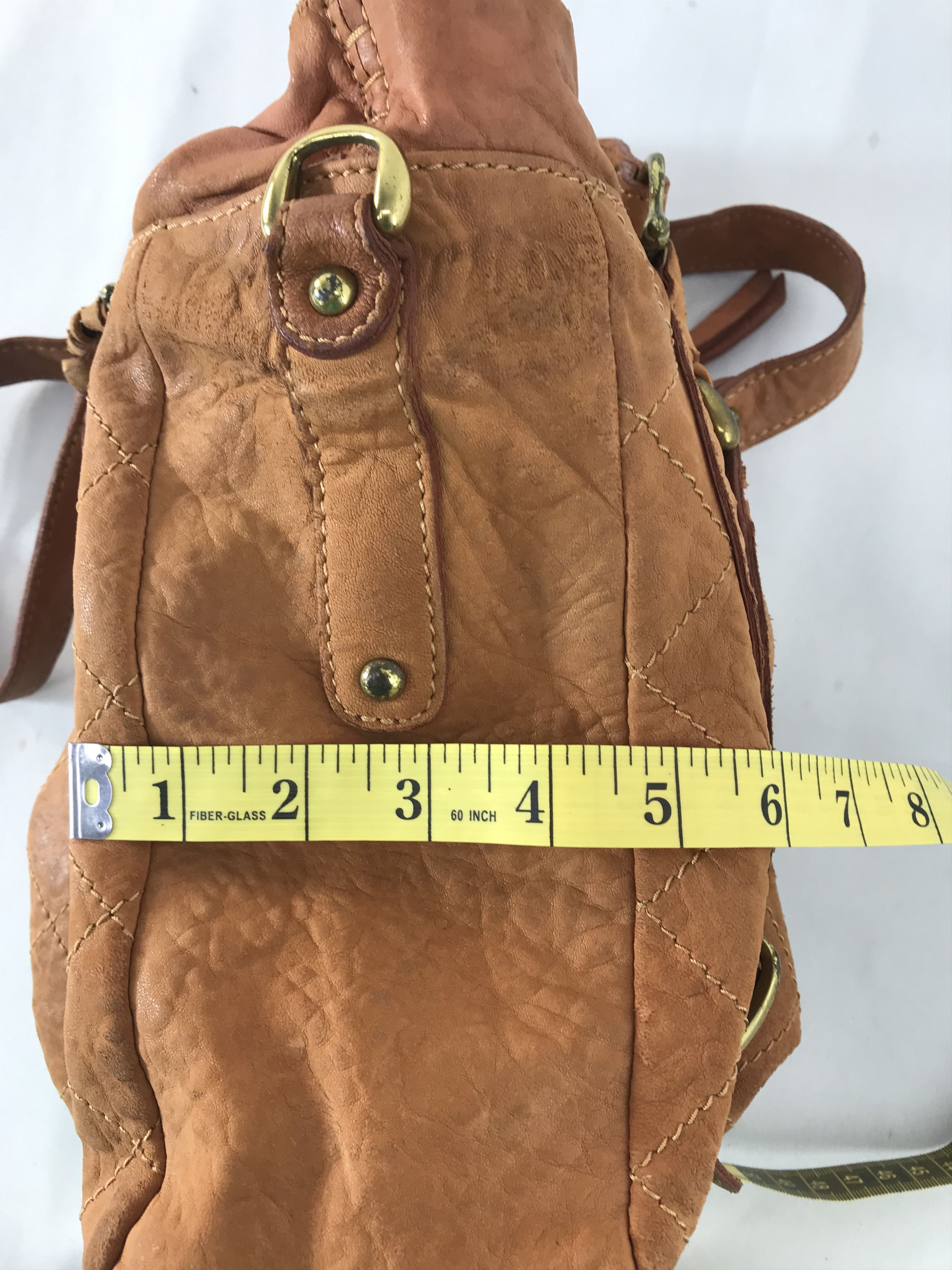 Genuine Leather Rabeanco Jacquard Brown Leather Hand Bag Size ONE SIZE - 14 Thumbnail