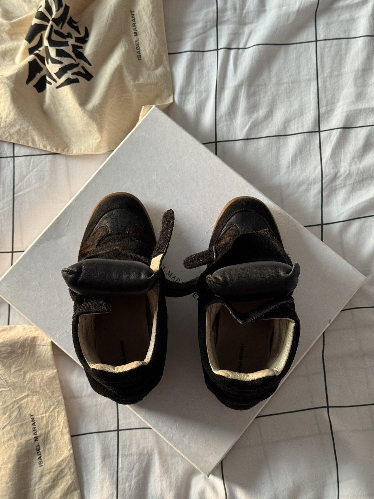 Isabel Marant Isabel Marant Bekett sneakers shoes Washed Black Suede Wedge Size US 7 / IT 37 - 7 Thumbnail