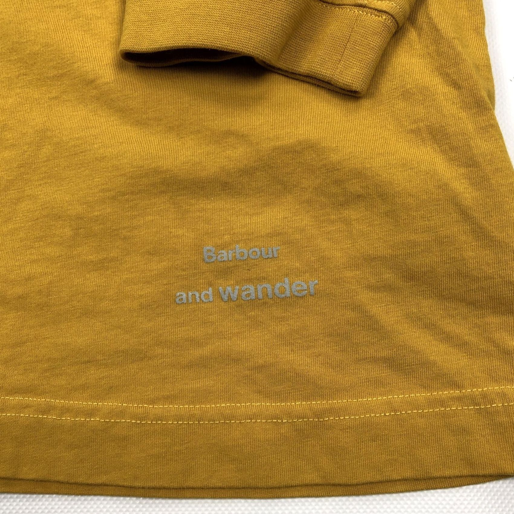 Barbour Barbour and Wander T-Shirt Mens XXL Yellow Lighthouse Graphic Print Crew Neck Long Sleeve Pocket Graphic Tee Size US XXL / EU 58 / 5 - 4 Thumbnail