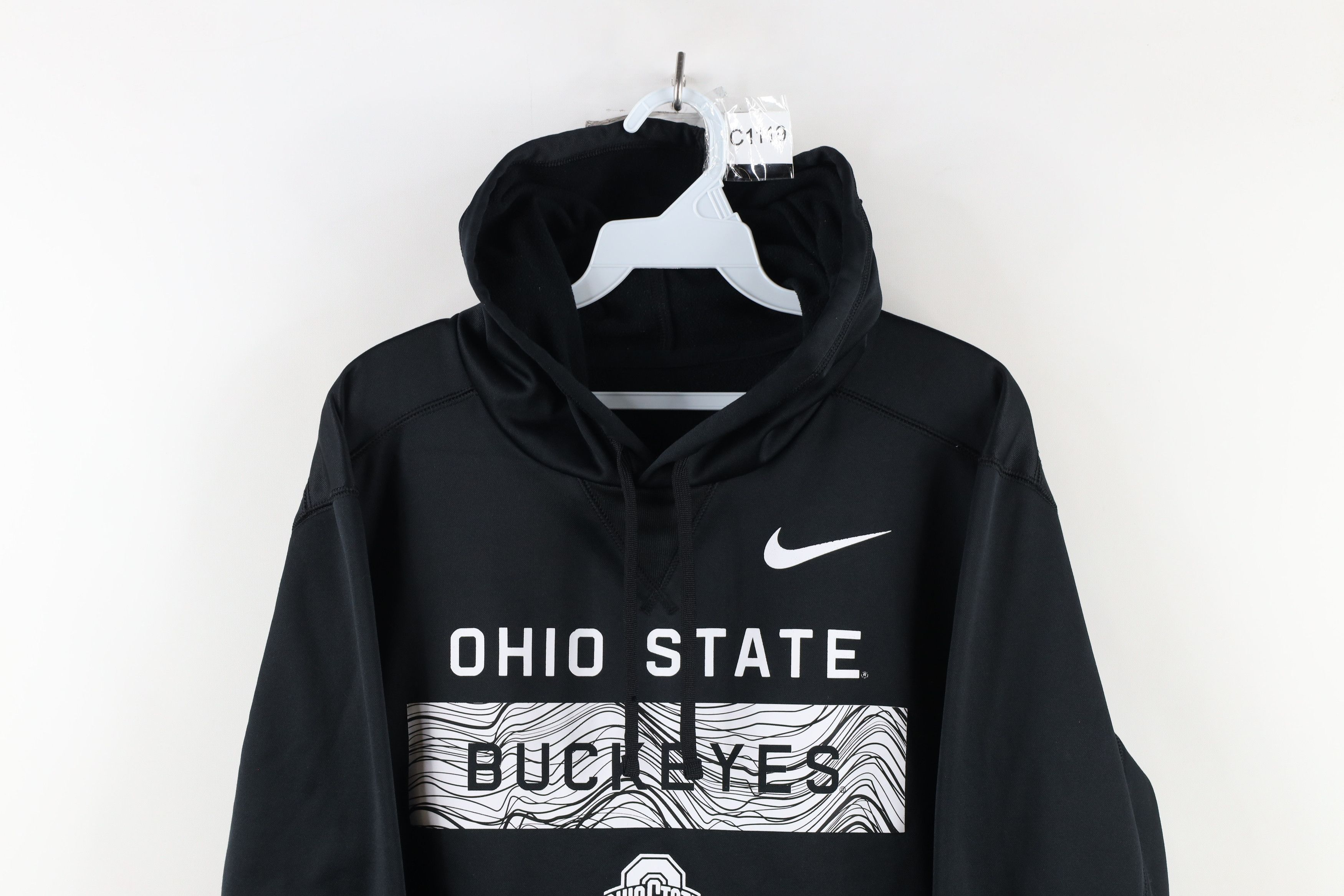 Nike × Vintage Nike Ohio State University Buckeyes Hoodie Sweatshirt Black Size US L / EU 52-54 / 3 - 2 Thumbnail