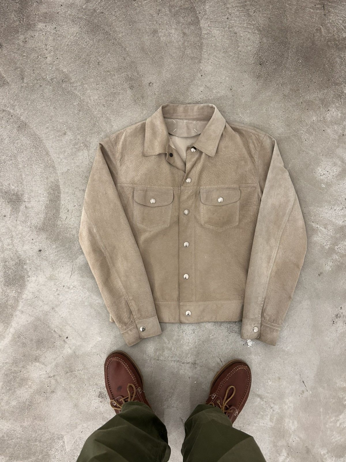 Maison Margiela Margiela Leather / Suede Trucker Jacket [ Preloved ~1999 ] Size US M / EU 48-50 / 2 - 2 Thumbnail
