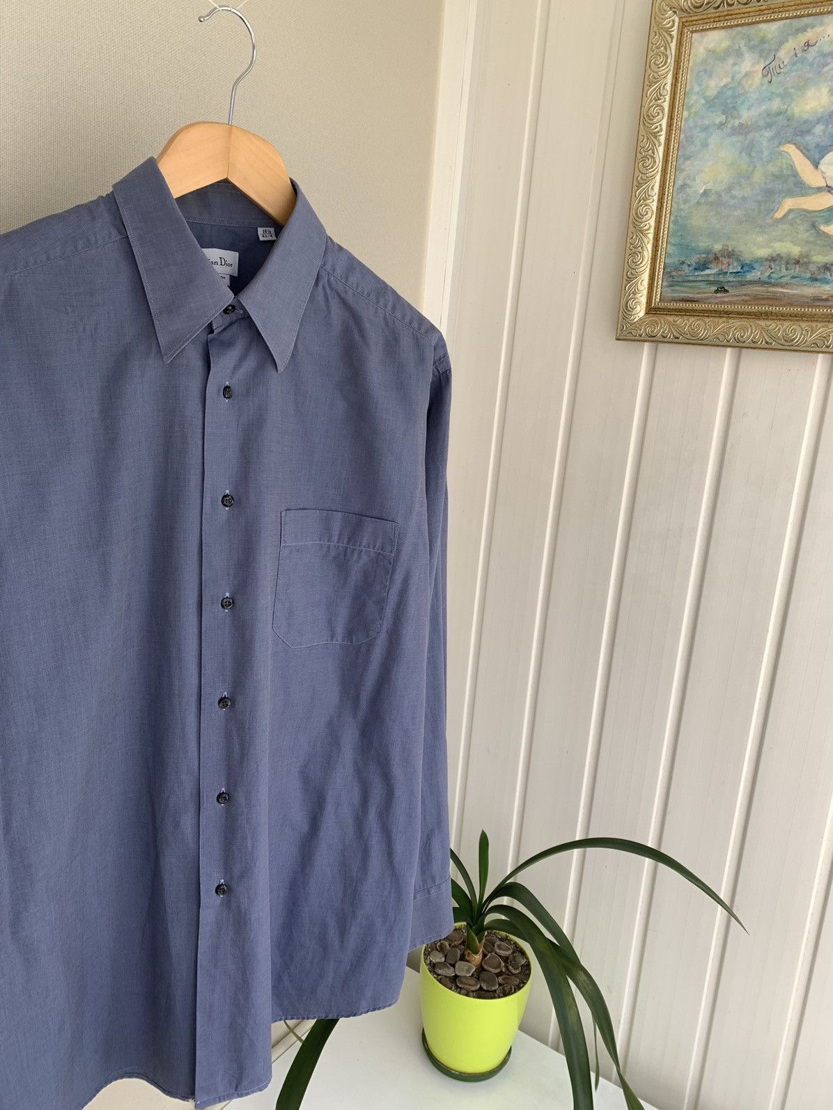 Christian Dior Monsieur Christian Dior Vintage Long Sleeve Button Shirt Size L XL Size US XL / EU 56 / 4 - 2 Thumbnail