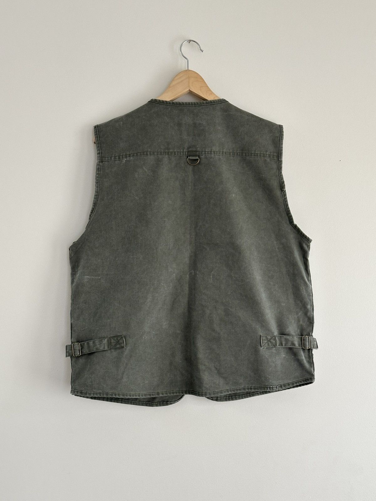 Vintage Vintage Blue Stone Utility Vest USA Flag Patch Olive Green Size US M / EU 48-50 / 2 - 6 Thumbnail
