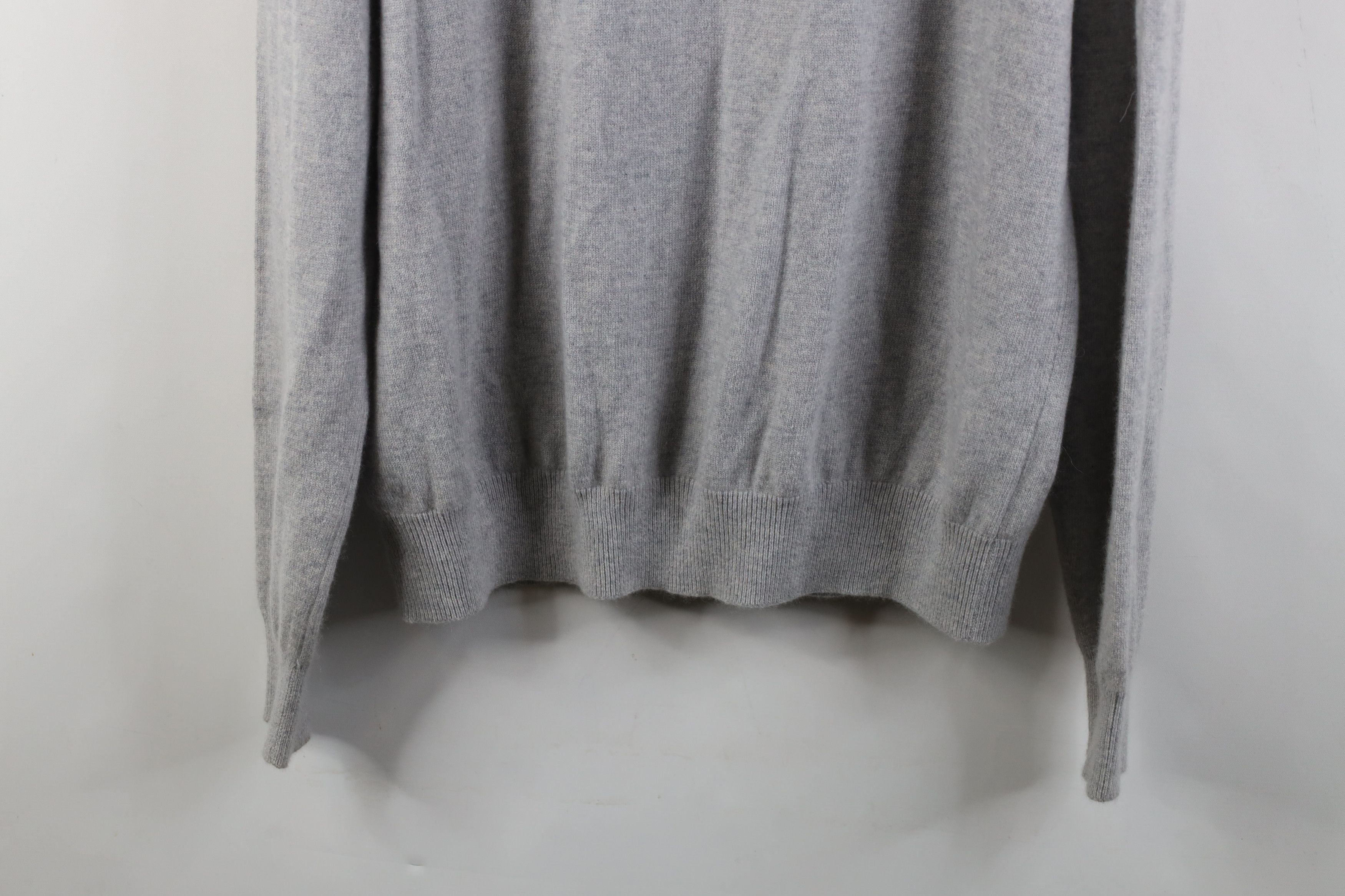 Lands' End Vintage 90s Lands End Cashmere Knit Collared Sweater Gray Size US L / EU 52-54 / 3 - 13 Thumbnail