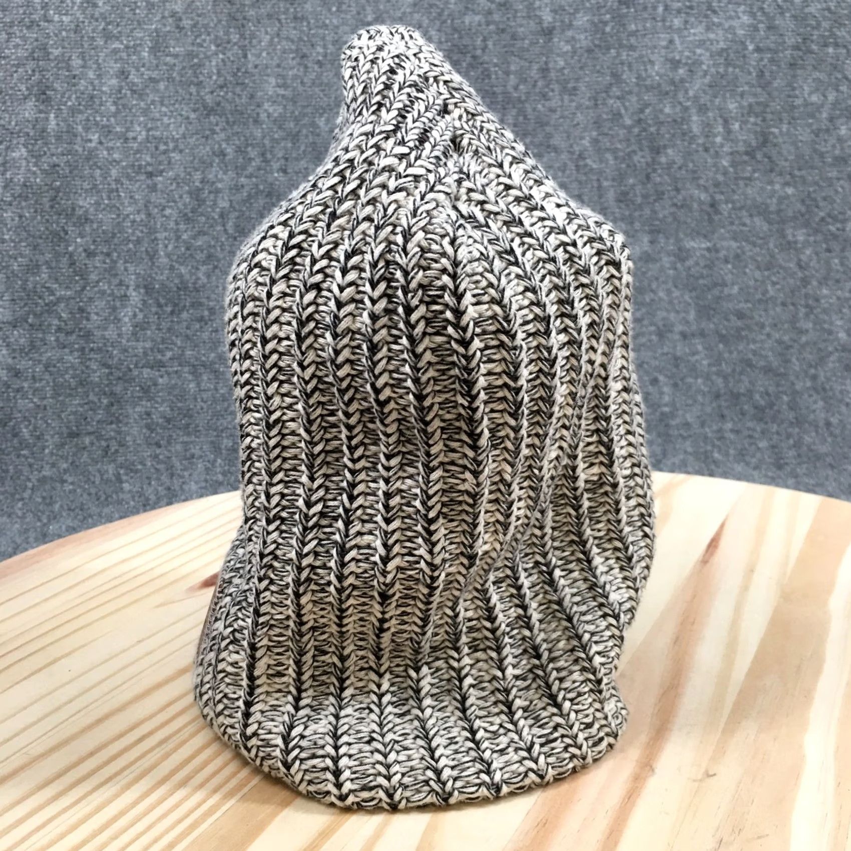 Vintage Love Your Melon Beanie Hat Adult Black Marled Knit Slouchy Cuffed Cap Womens Men? Size ONE SIZE - 4 Thumbnail