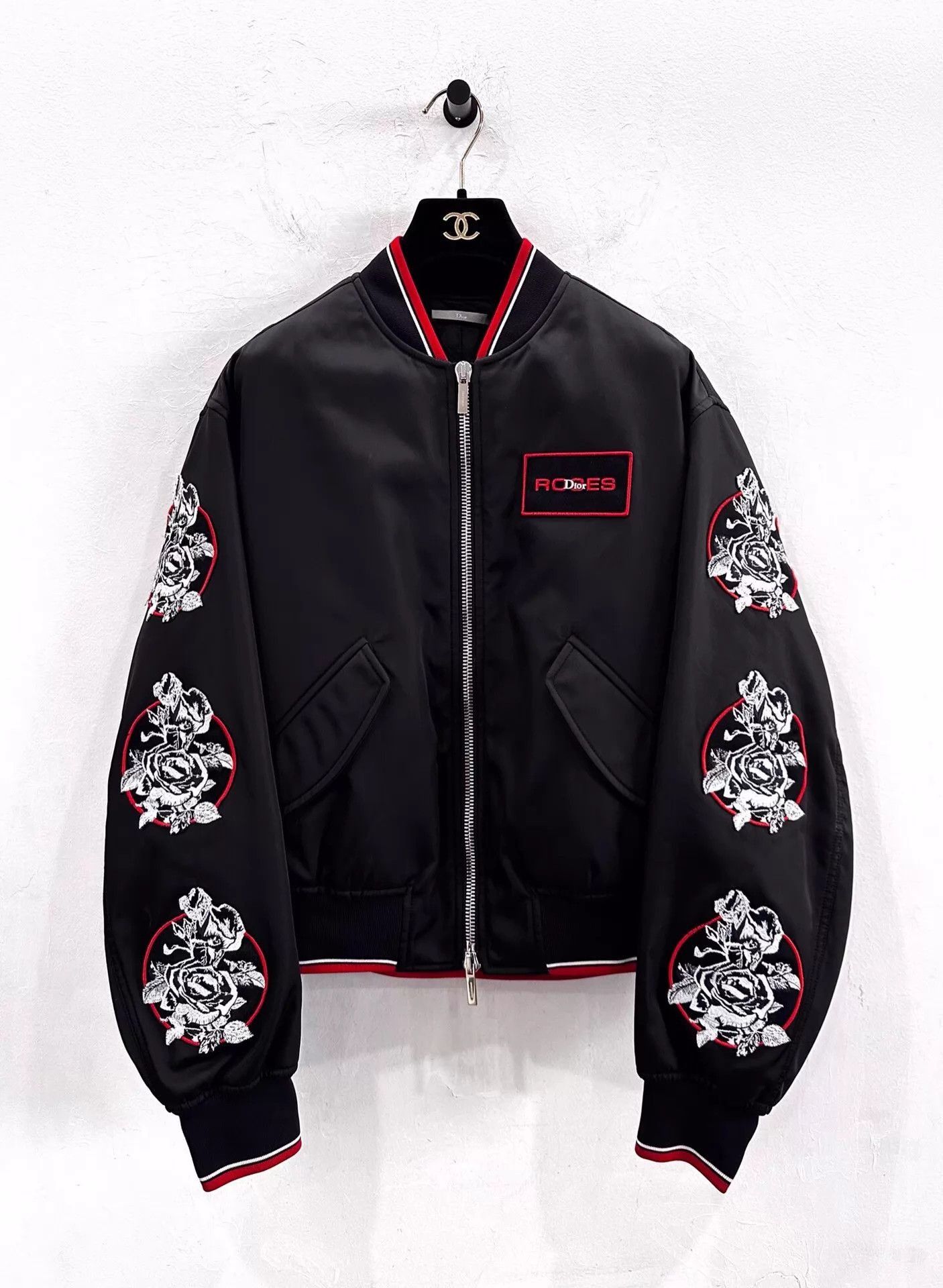 Dior Black Rose Embroidered er Jacket Size S Size US XXS / EU 40 - 1 Thumbnail