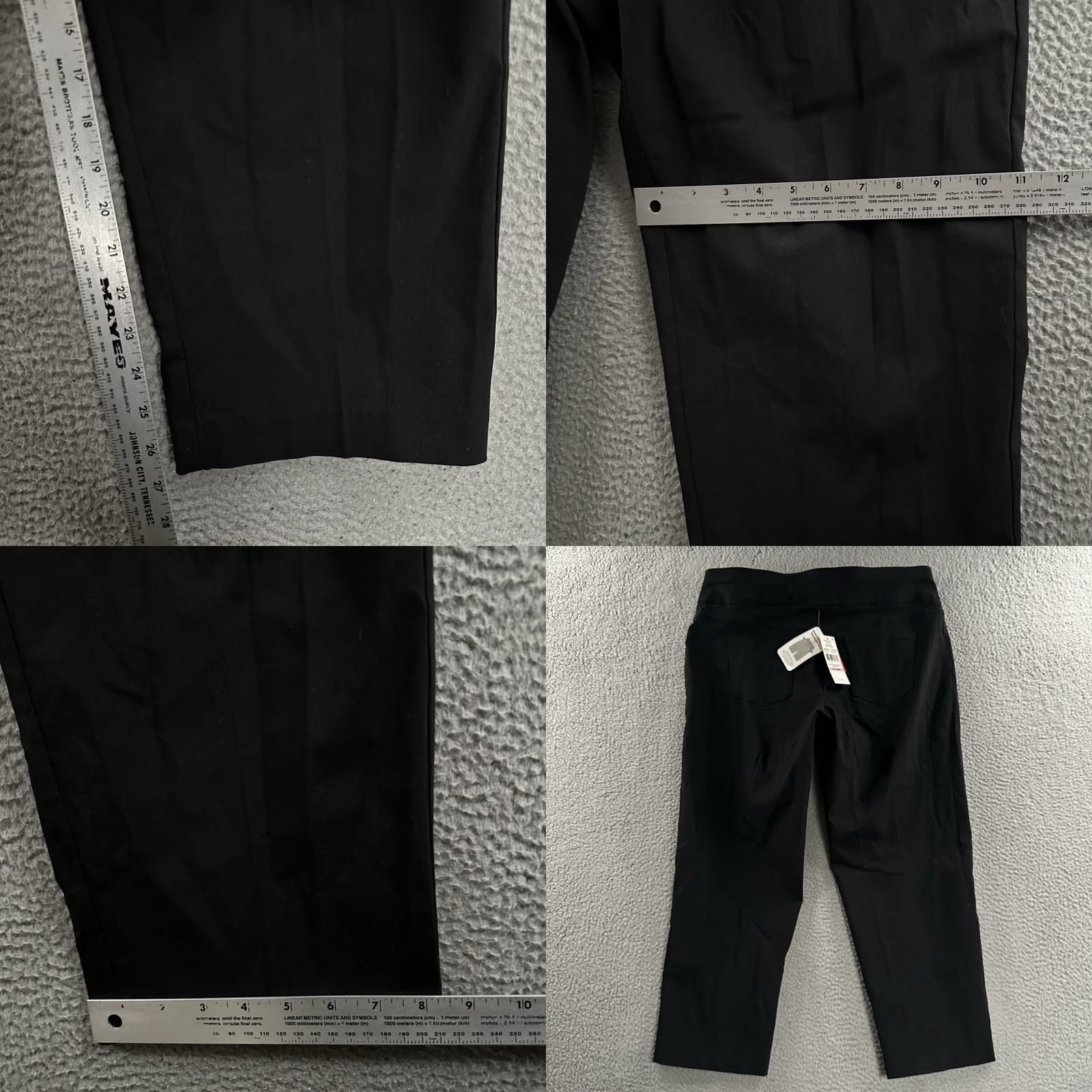 Vintage Ruby Rd Womens Pants Black 22W Slimming Contour Waistband Rayon Blend Size 40" / US 18 - 8 Thumbnail