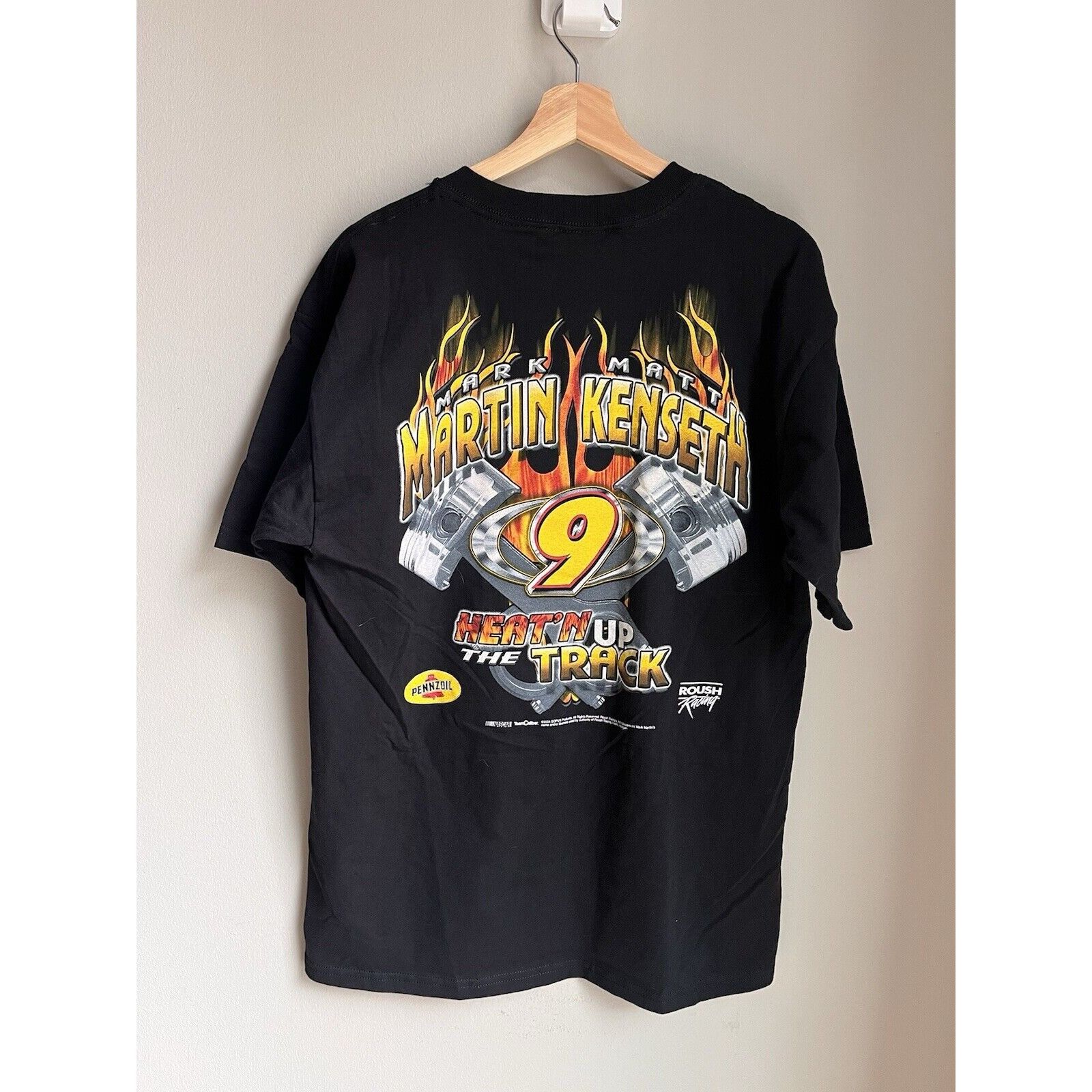 NASCAR VINTAGE NASCAR MARTIN KENSETH 9 PENNZOIL FLAMES GRAPHIC T L Size US L / EU 52-54 / 3 - 2 Thumbnail
