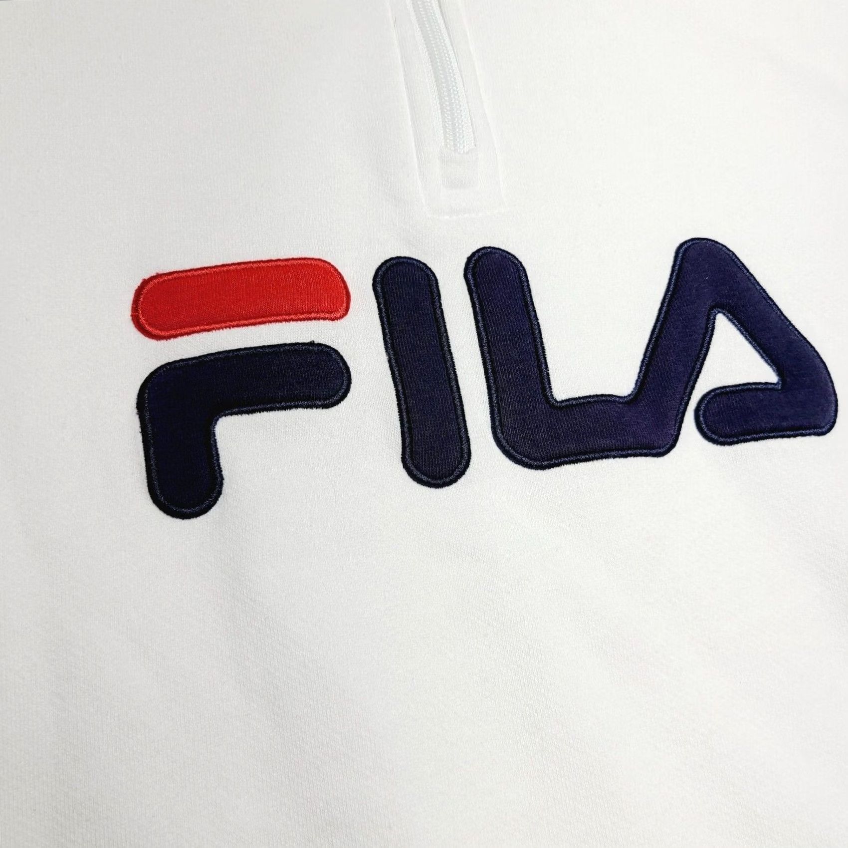 Fila Fila Women’s White 1/4 Zip Logo Pullover Sweatshirt Size S Size S / US 4 / IT 40 - 3 Thumbnail