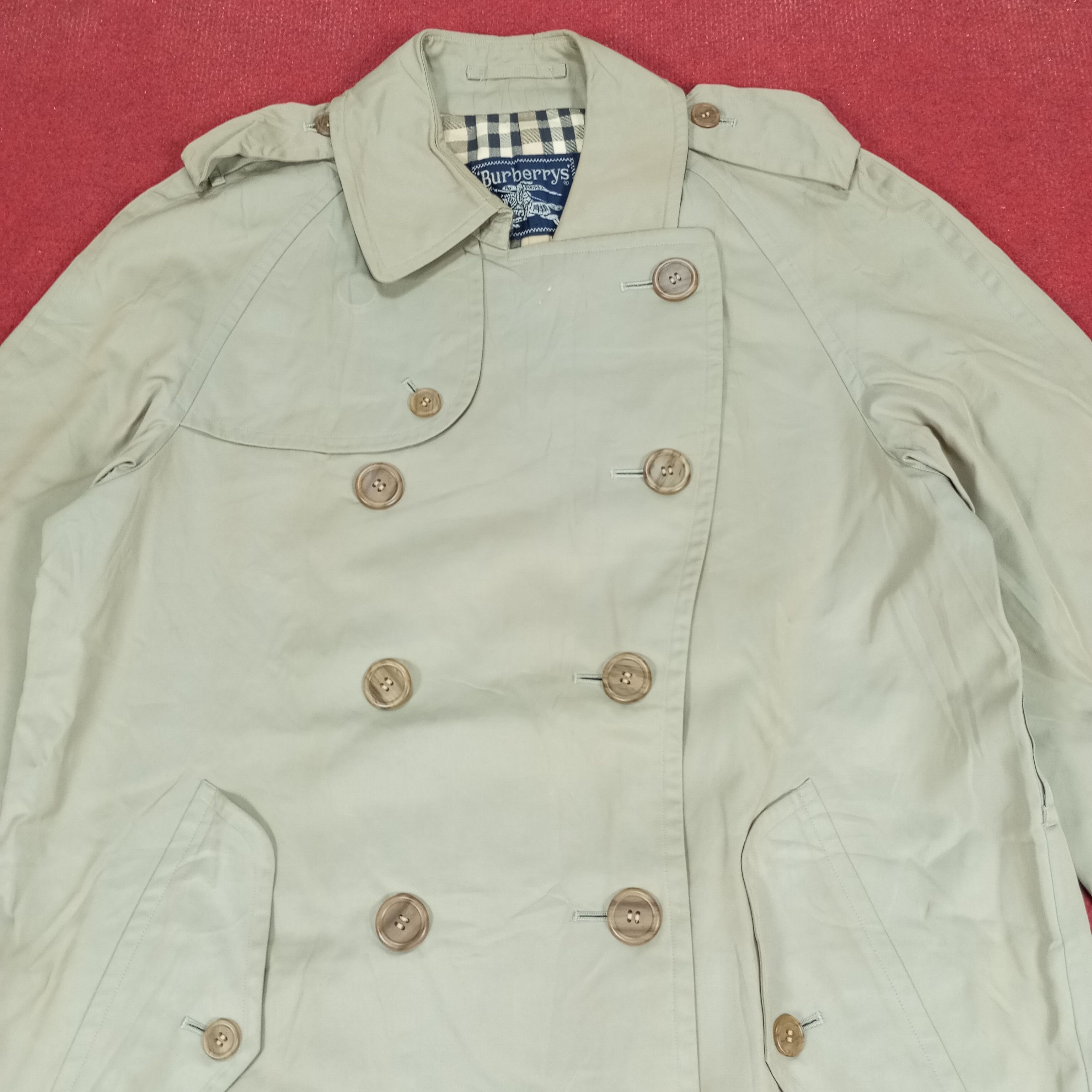 Burberry Burberrys Luxury Brand Nova Check Design Trench Jacket Size US M / EU 48-50 / 2 - 2 Thumbnail