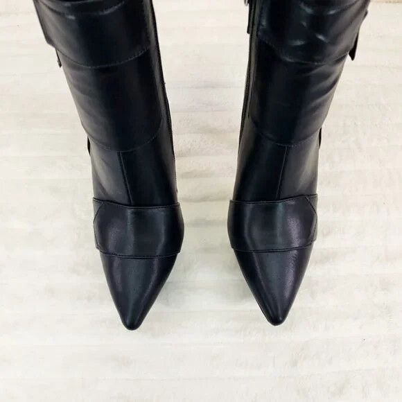 Other Kinder 2 Pointy Toe Platform Stiletto Heel Ankle Boots Black Size US 9 / IT 39 - 3 Thumbnail