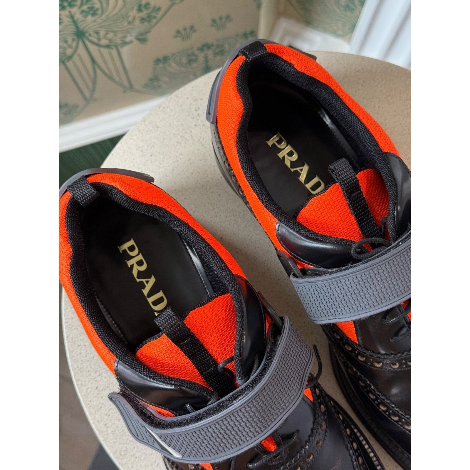 Prada Prada Runway Hybrid Leather Derby Wingtip Oxfords Sneakers Size US 10.5 / EU 43-44 - 12 Thumbnail
