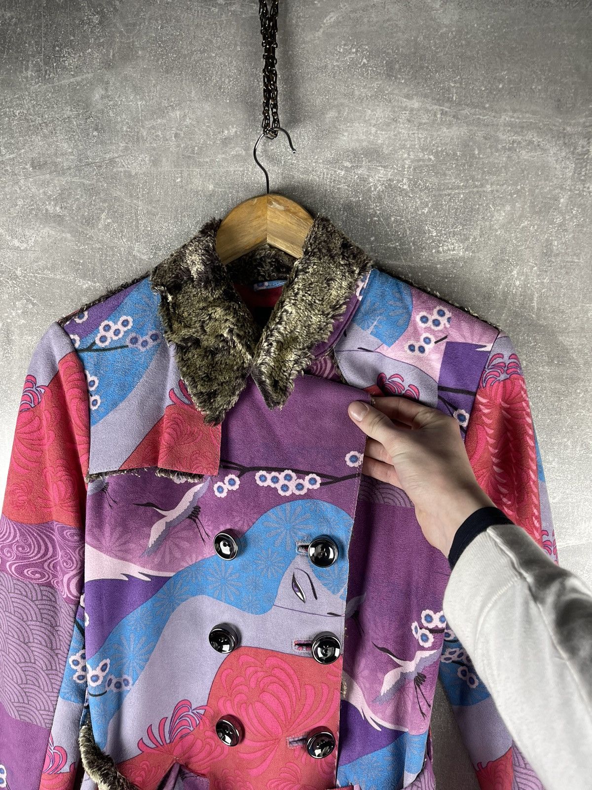 Custo Barcelona Custo Barcelona Vintage Graphic Faux Fur Lined Coat Size M / US 6-8 / IT 42-44 - 5 Thumbnail
