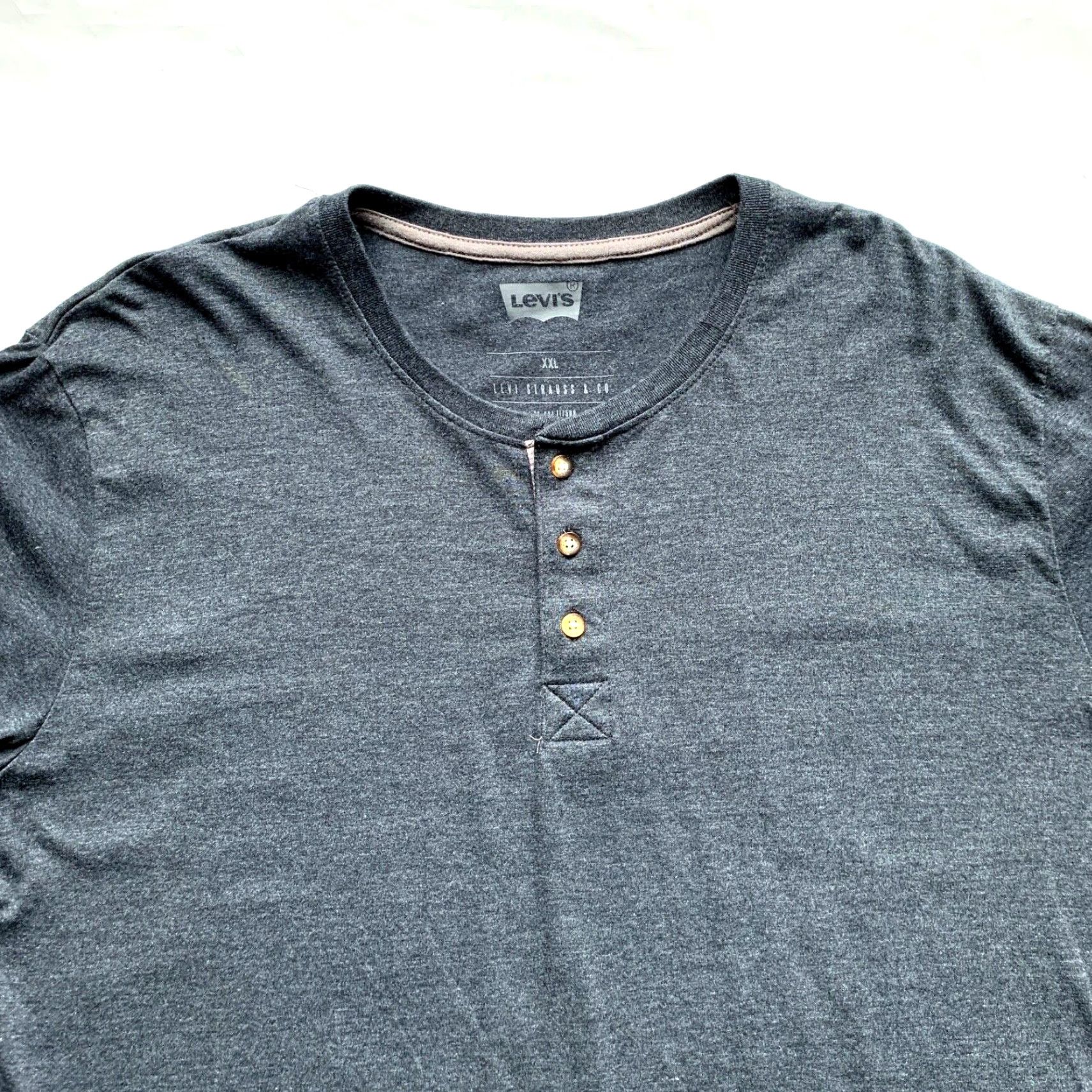 Levi's Levi's Henley Shirt Mens 2XL Gray Thermal Long Sleeve Casual Outdoor NEW Size US XXL / EU 58 / 5 - 4 Thumbnail
