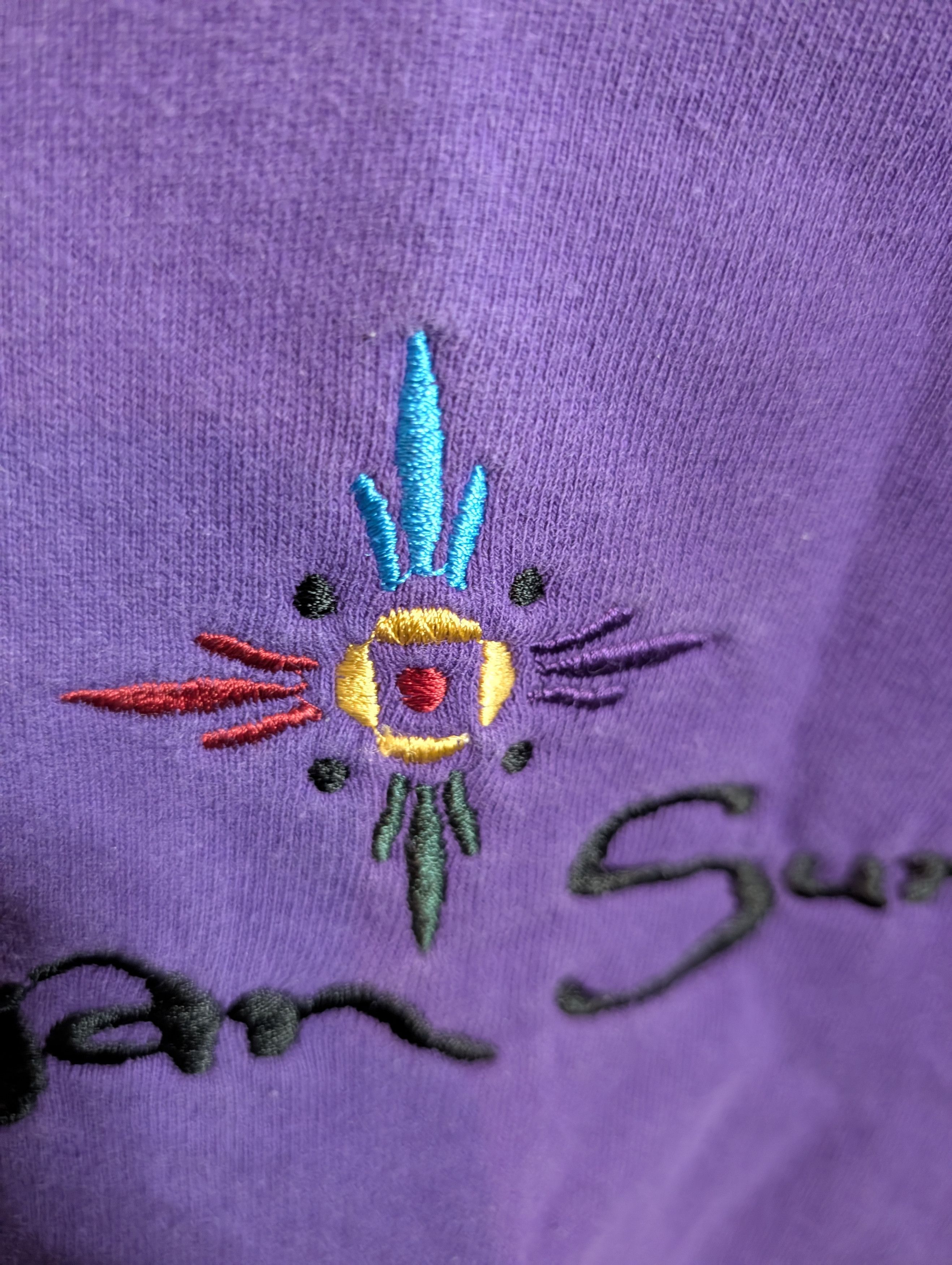 Fruit Of The Loom VTG 90s Mohegan Sun casino purple heavy cotton swtshirt Size US XL / EU 56 / 4 - 5 Thumbnail