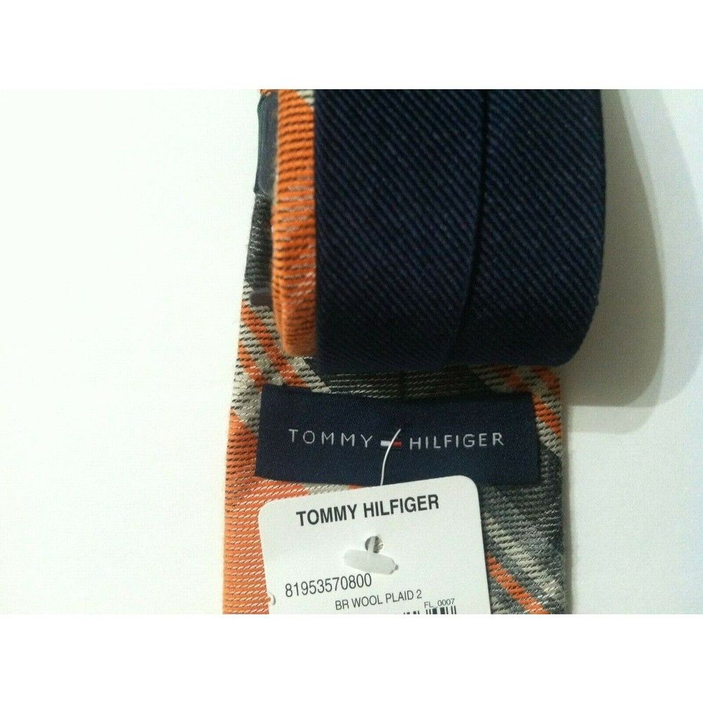 Tommy Hilfiger TOMMY HILFIGER MENS NEW ORANGE TIE WIDTH:2 1/2" Size ONE SIZE - 2 Thumbnail