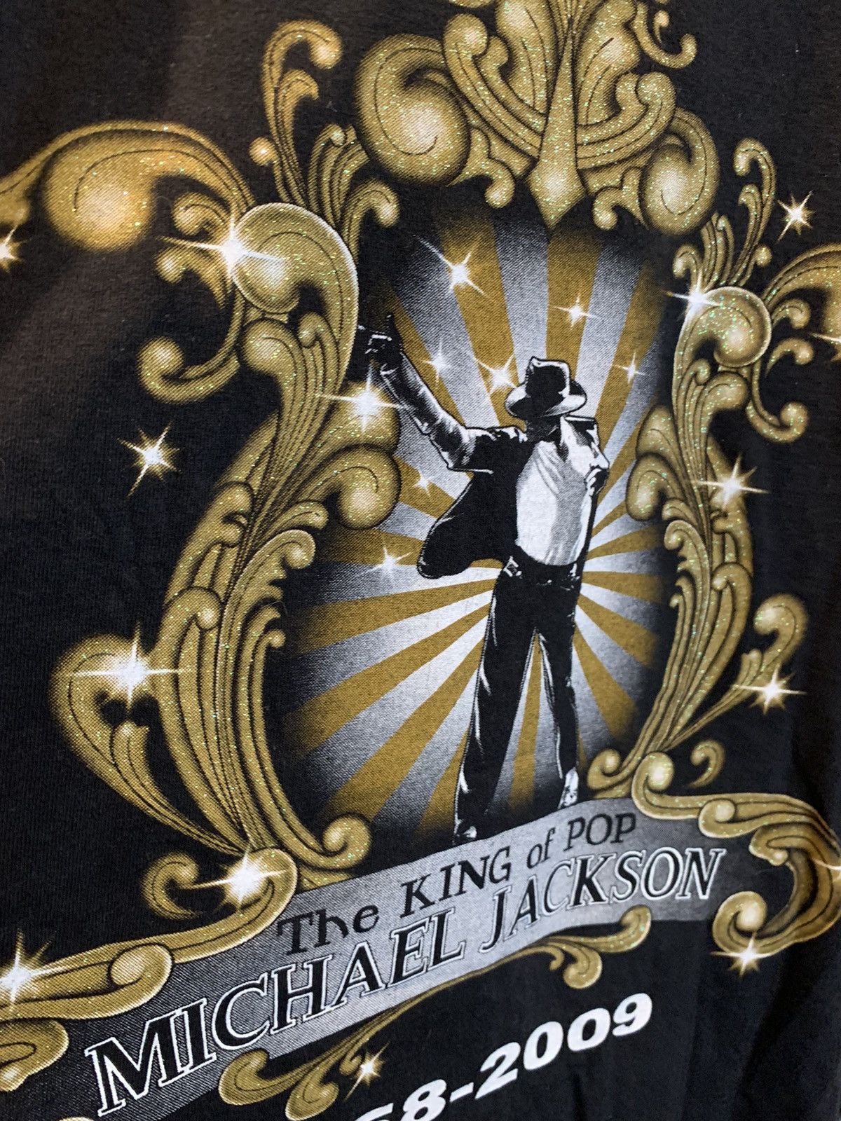 Band Tees × Michael Jackson *RARE* 2009 Michael Jackson Memorial Tribute Rap Tee T-Shirt Size US L / EU 52-54 / 3 - 4 Thumbnail