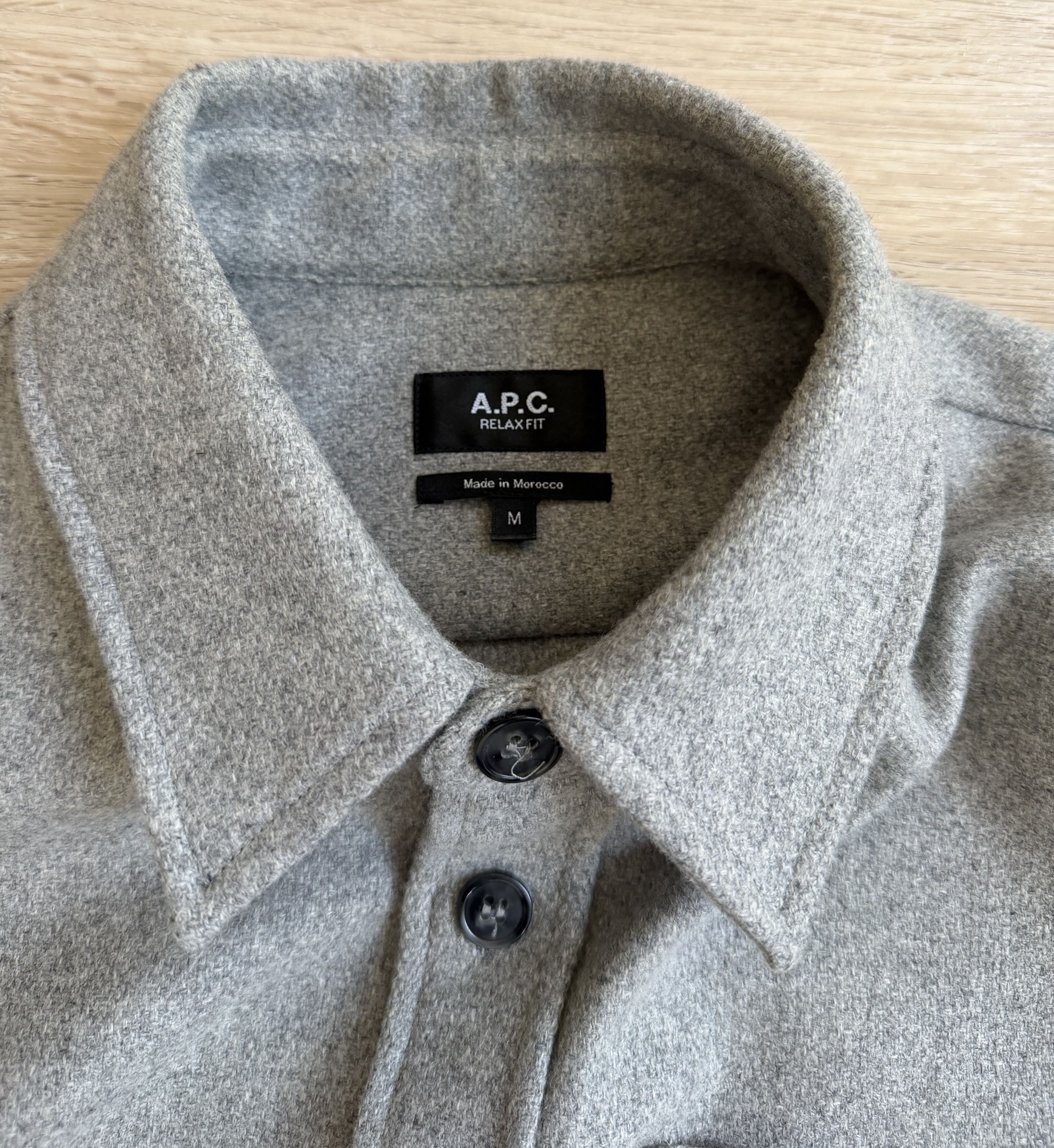 A.P.C. A.P.C. Basile Wool Overshirt - Gray - Size Medium Size US M / EU 48-50 / 2 - 2 Thumbnail