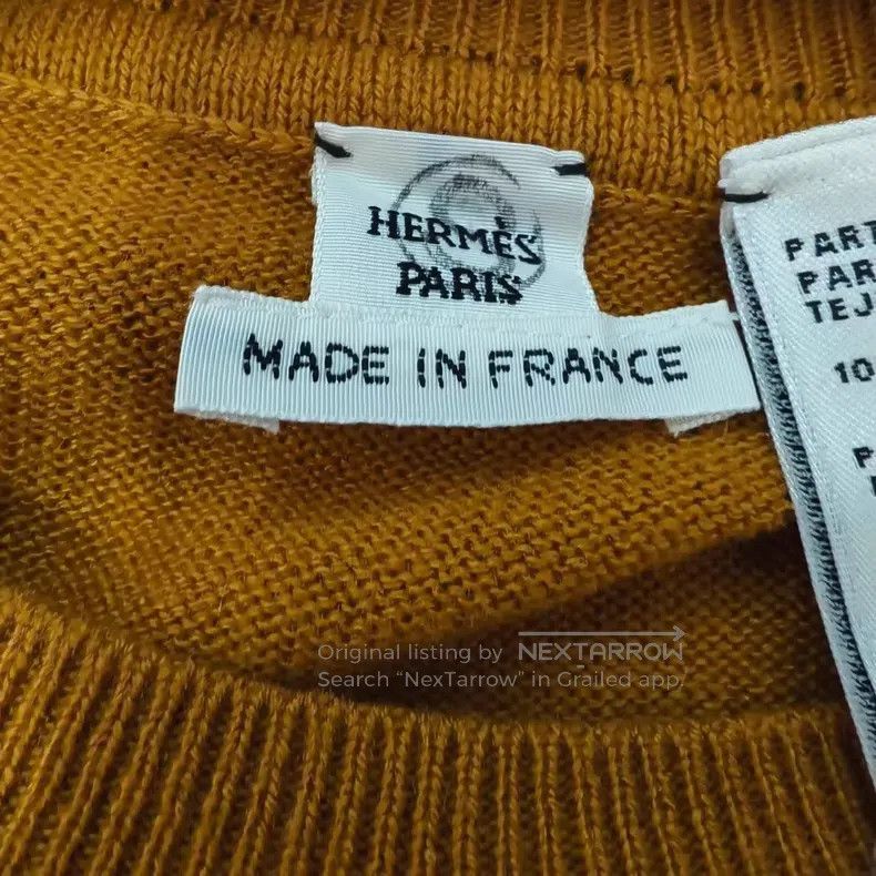 Hermes Hermes Brown Chain Logo Cashmere Sweater Size XXS / US 00 / IT 34 - 3 Thumbnail