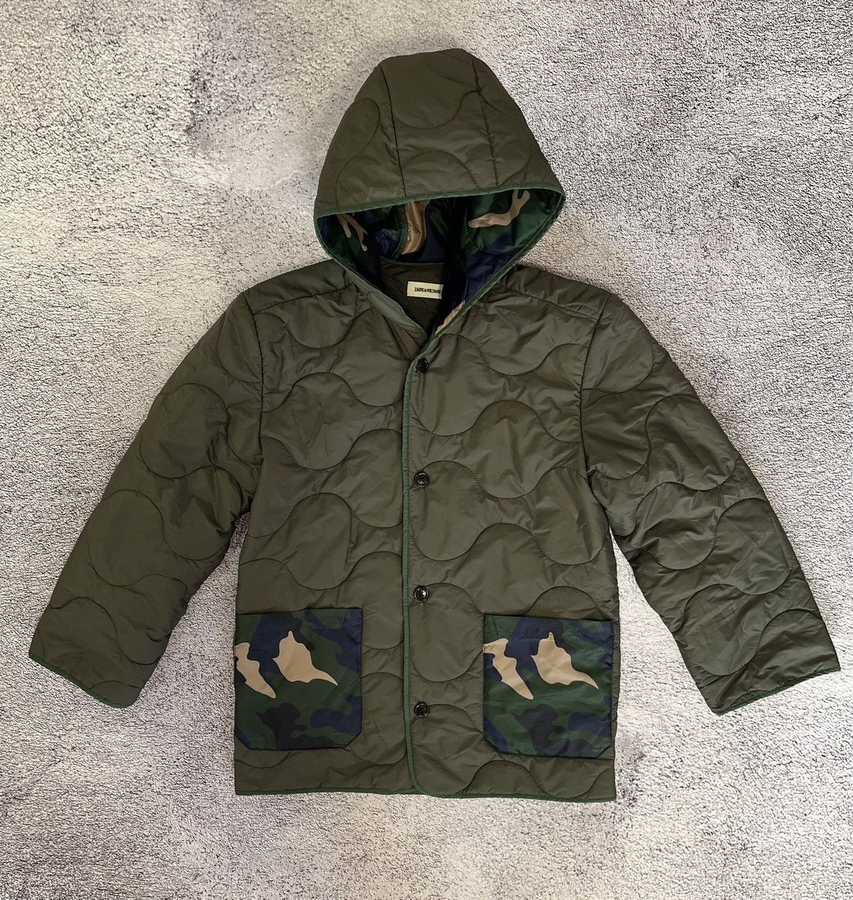 Zadig & Voltaire Zadig & Voltaire Blaka Quilted Jacket Women S Olive Hooded Size S / US 4 / IT 40 - 1 Thumbnail