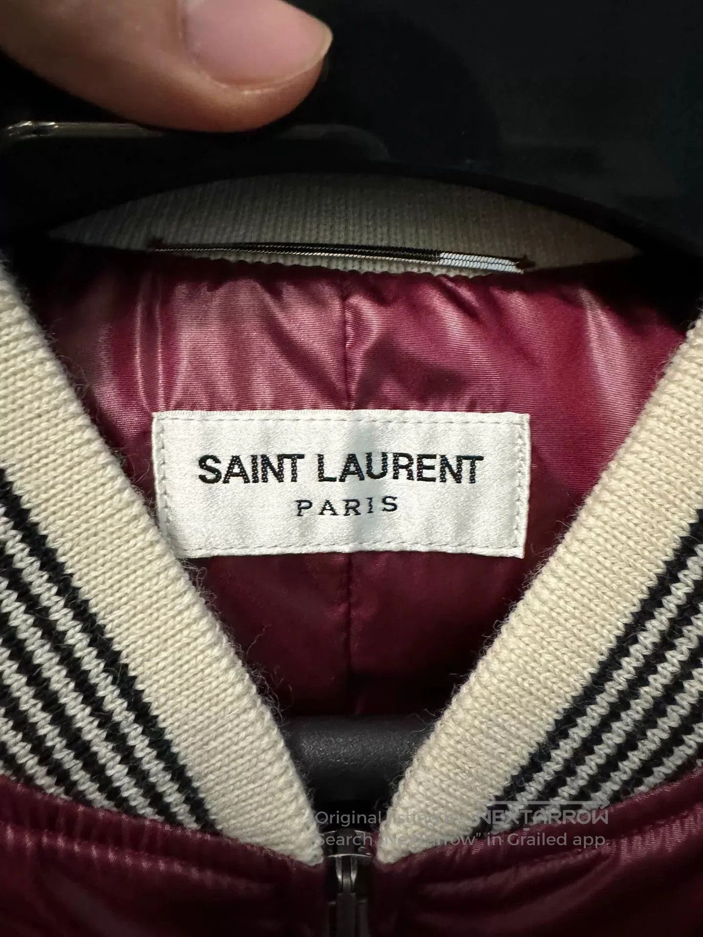 Saint Laurent Paris Saint Laurent YSL Red Baseball Jacket. Size US M / EU 48-50 / 2 - 3 Thumbnail