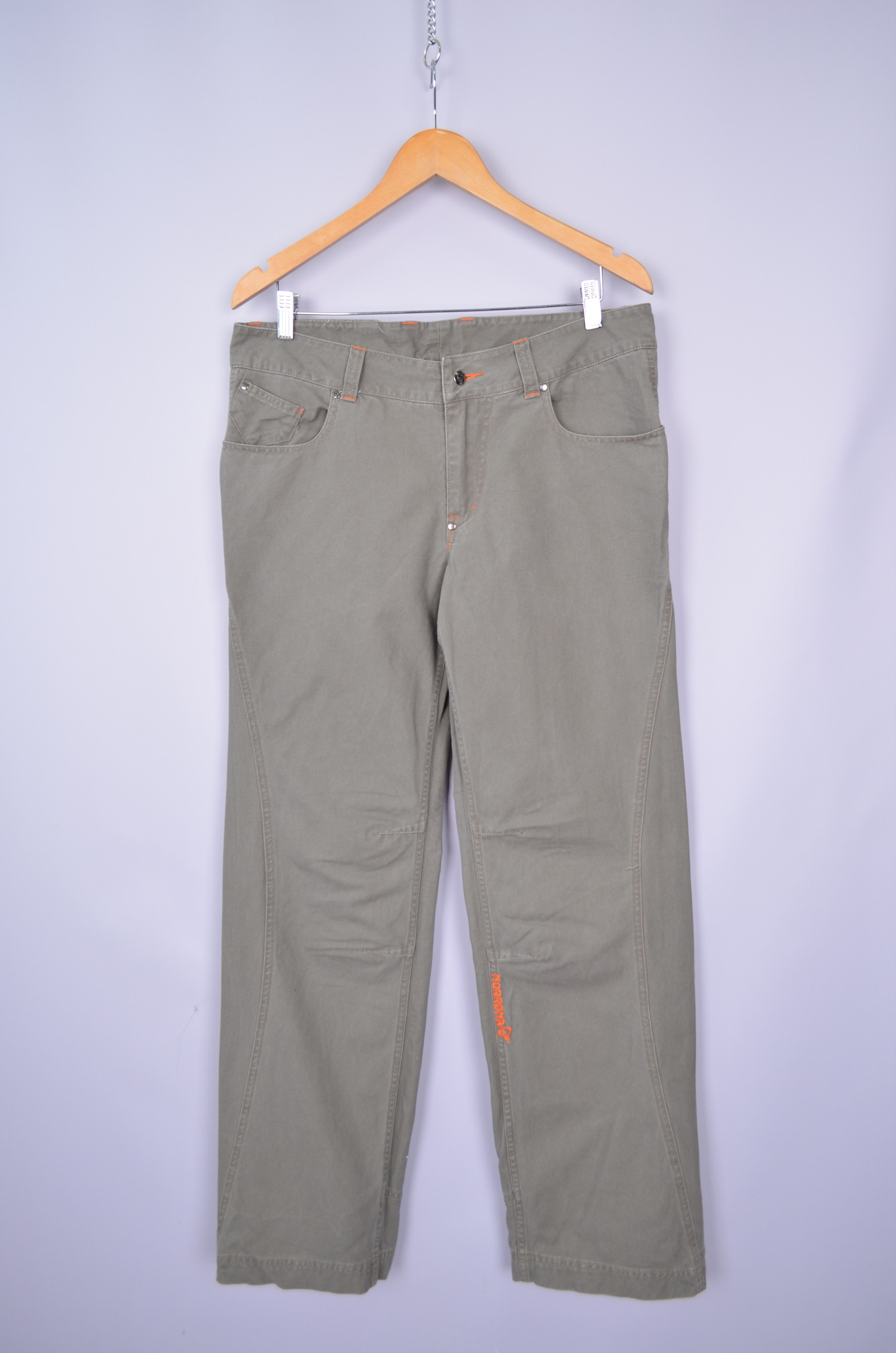 Norrona Norrona Canvas Pants Womens Grey Beige Bungee Cord Size L Size 32" / US 10 / IT 46 - 1 Thumbnail