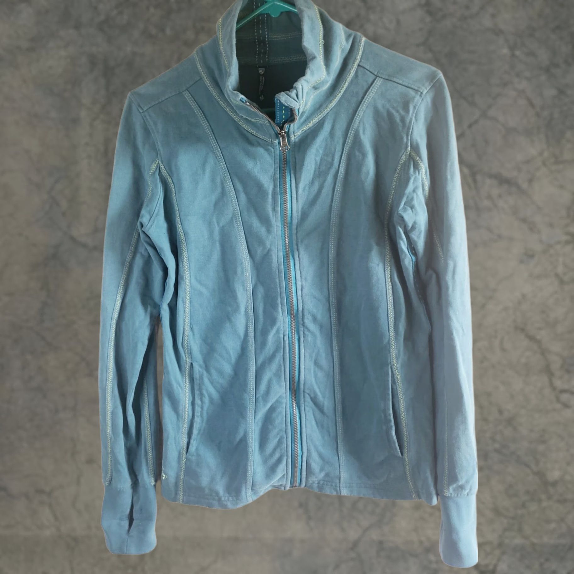 Vintage Kuhl Jacket M Kember Full Zip Turquoise Blue Green Organic Cotton Womens Medium Regular Size M / US 6-8 / IT 42-44 - 1 Thumbnail
