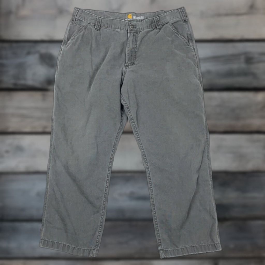 Carhartt Carhartt Relaxed Fit Pants Gray Casual 36 x 27 Chino Men's Size US 37 - 1 Thumbnail