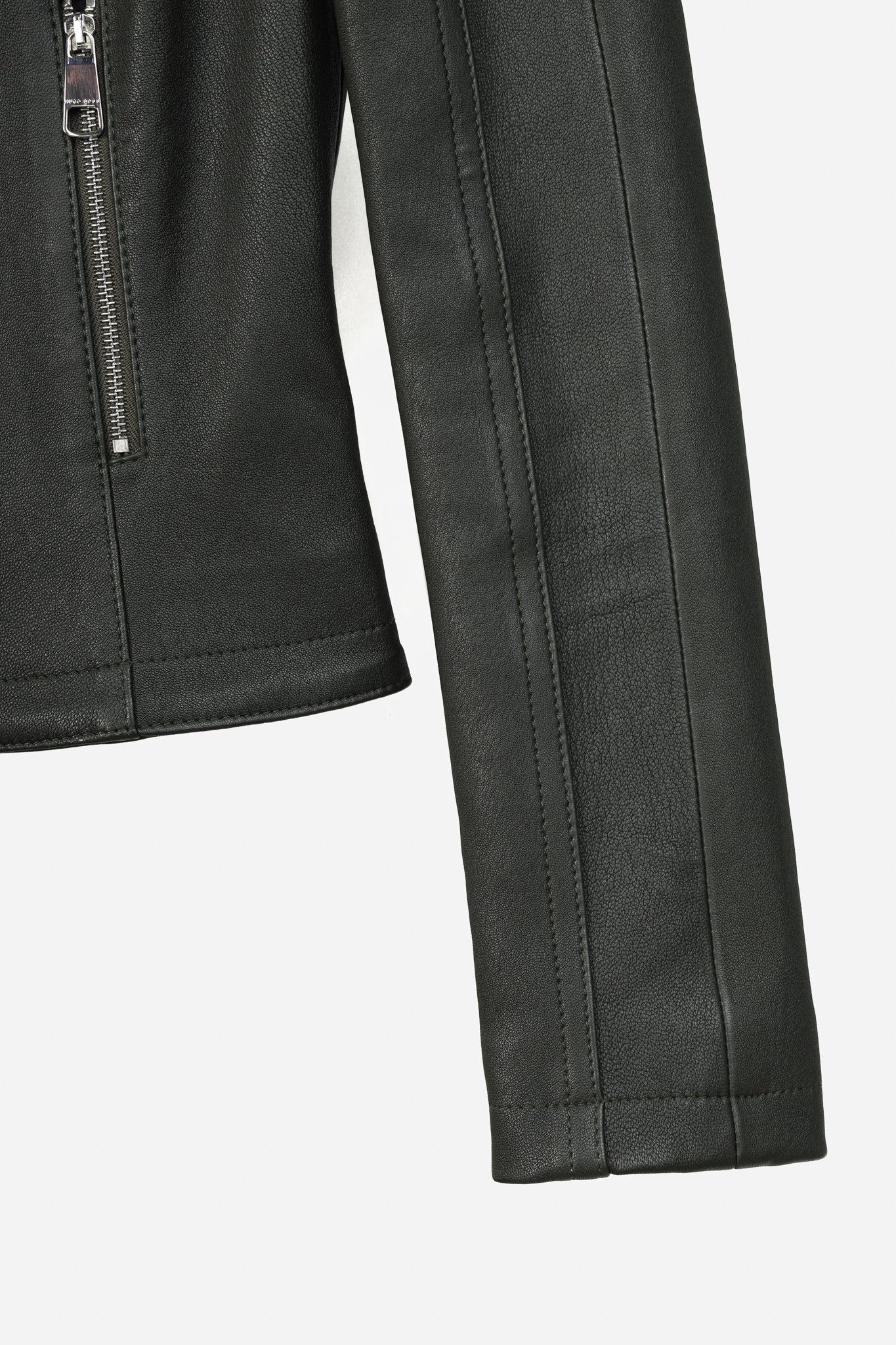 Hugo Boss Hugo Boss Grey Green Leather Moto Jacket Size M / US 6-8 / IT 42-44 - 6 Thumbnail
