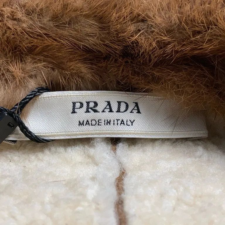 Prada Mink Fur Leather Sherpa Bomber Jacket Size M / US 6-8 / IT 42-44 - 3 Thumbnail