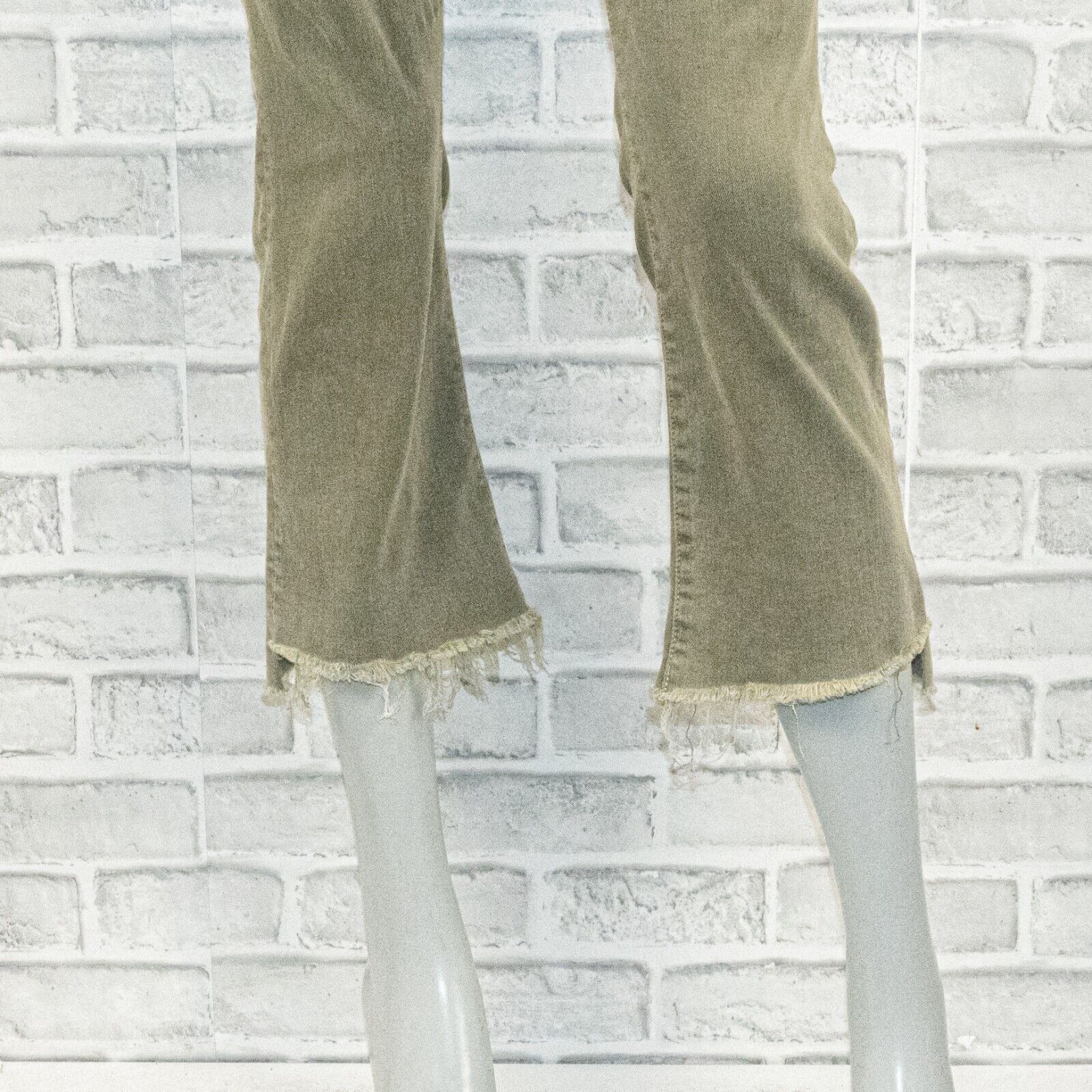 MOTHER MOTHER Denim Insider Crop Step Fray Jeans in Dye Faded Army Size 25" / US 0 / IT 36 - 9 Thumbnail