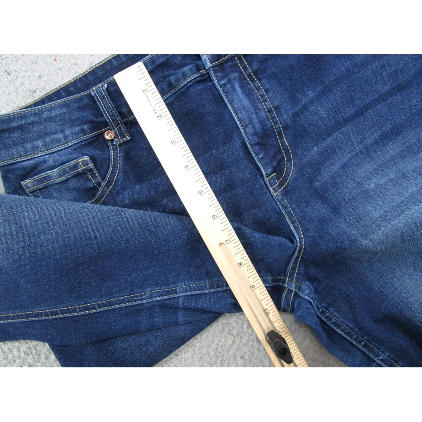 Vintage Maurices Jeans Womens Size L Medium Wash Stretch Denim 5-Pocket Skinny Regular Blue Size 36" / US 14 / IT 50 - 7 Thumbnail
