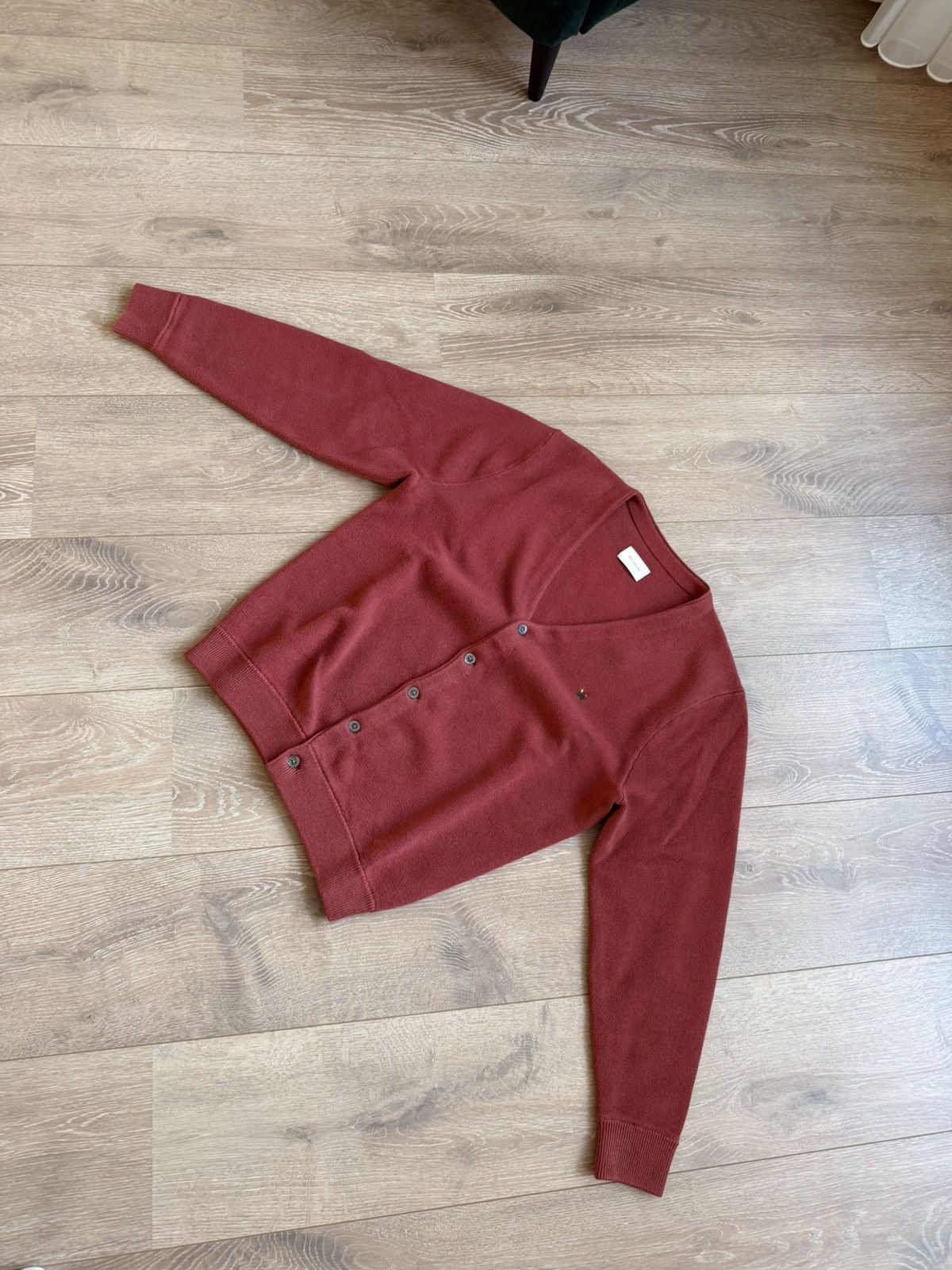 Aime Leon Dore aime leon dore burgundy cardigan / vest small Size US S / EU 44-46 / 1 - 1 Thumbnail