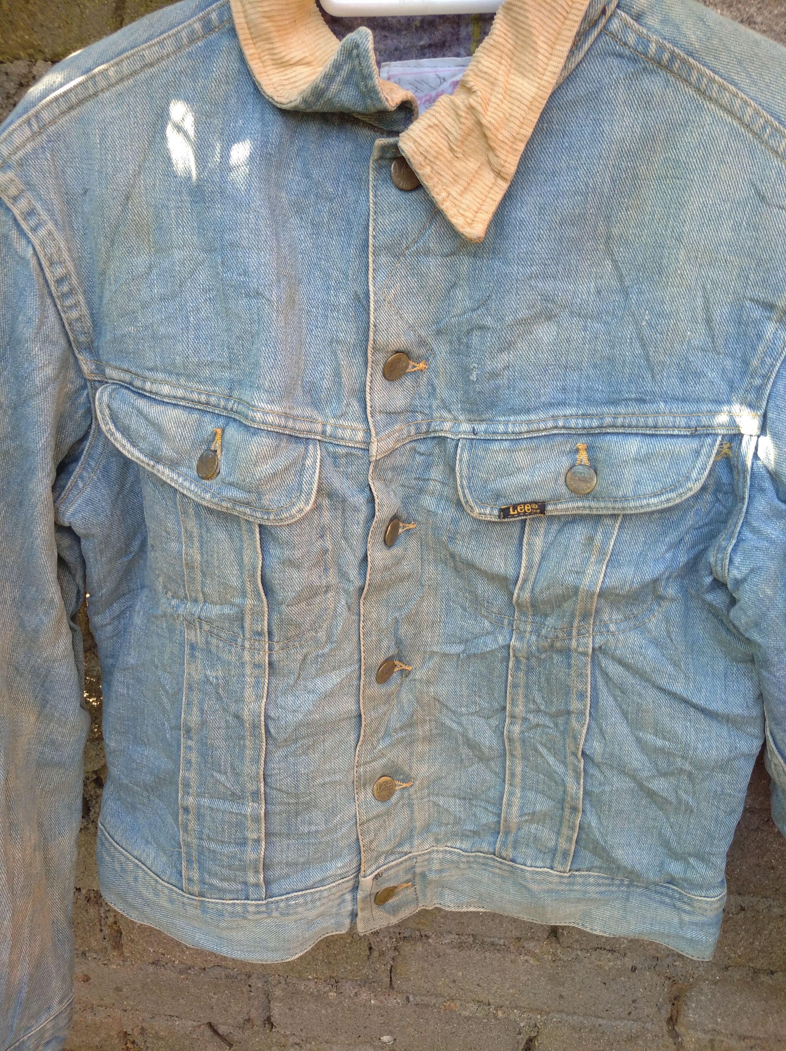 Lee × Vintage 70s Lee Storm Rider Denim Jacket Linen Blanket Lined Size US S / EU 44-46 / 1 - 6 Thumbnail