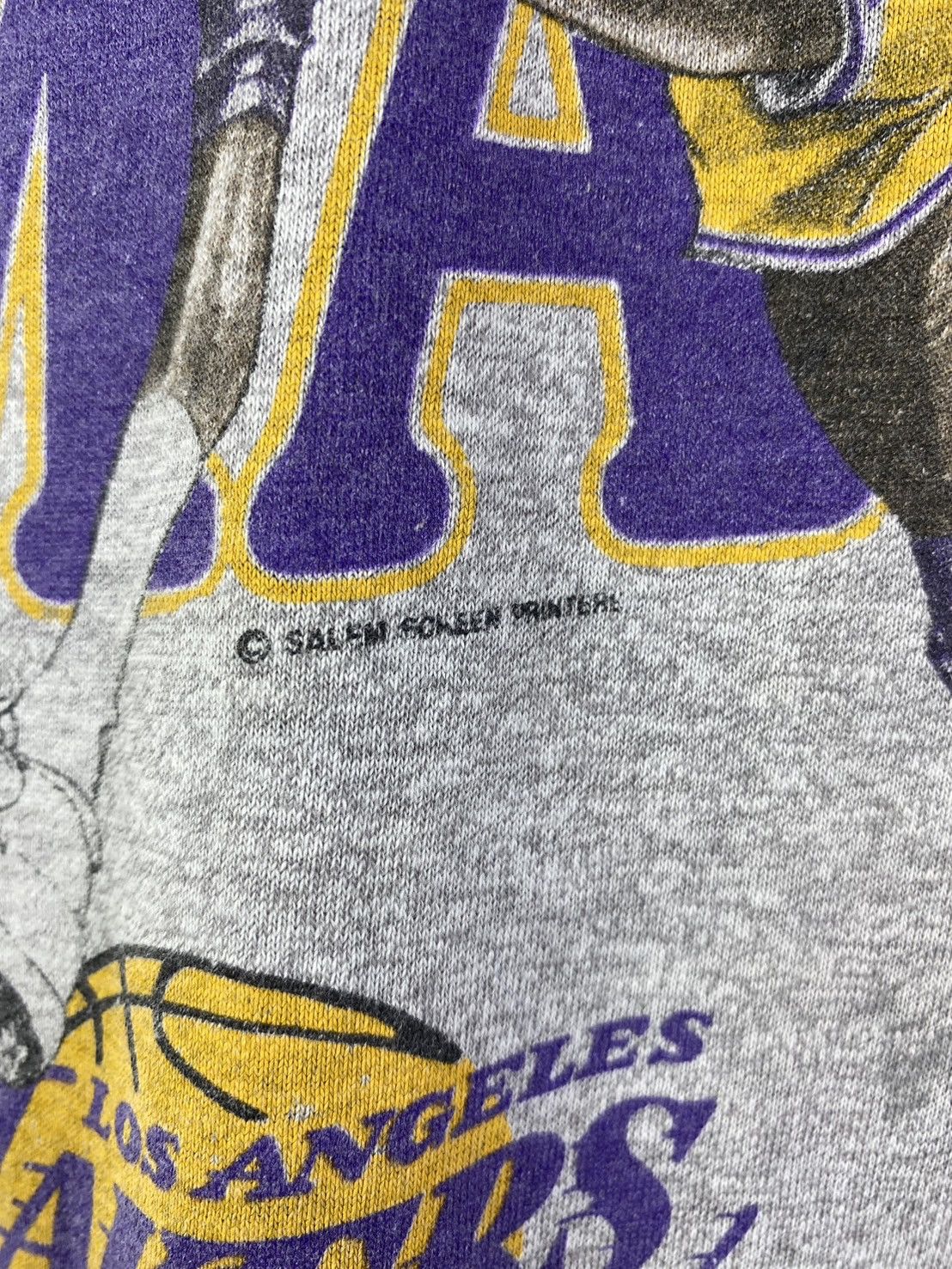 NBA Vintage 80s Magic Johnson Caricature Los Angeles Lakers Tee Size US XL / EU 56 / 4 - 3 Thumbnail